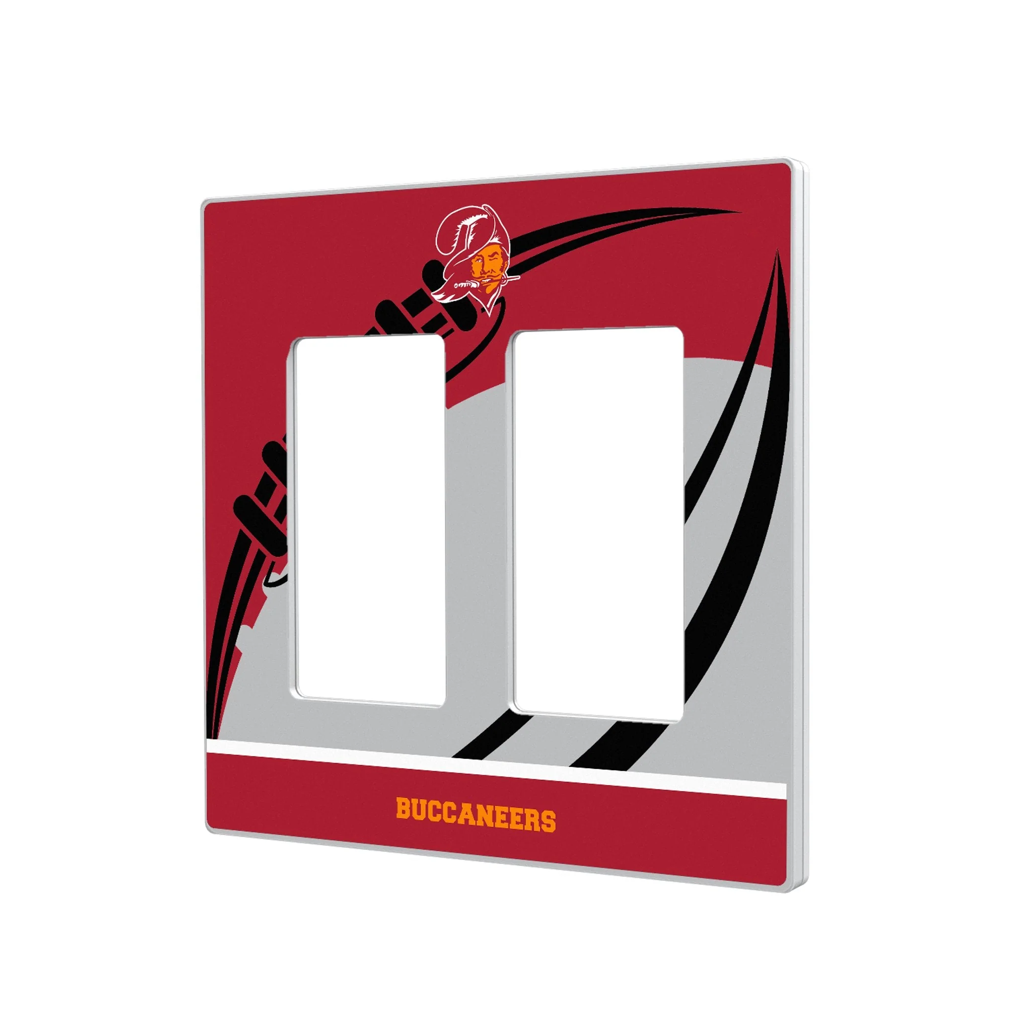 Tampa Bay Buccaneers Historic Collection Passtime Hidden-Screw Light Switch Plate - Image 4