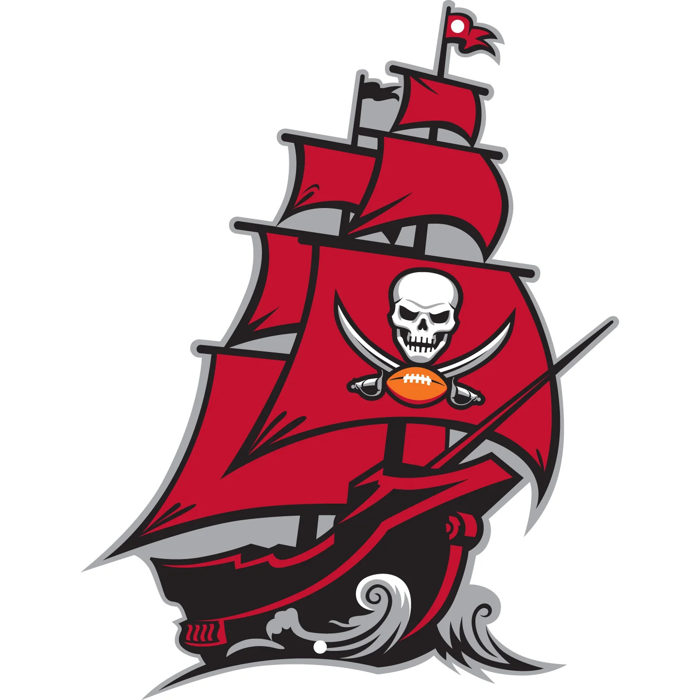 Tampa Bay Buccaneers - Pirate Ship 12" Spirit Size Steel Laser Cut Sign