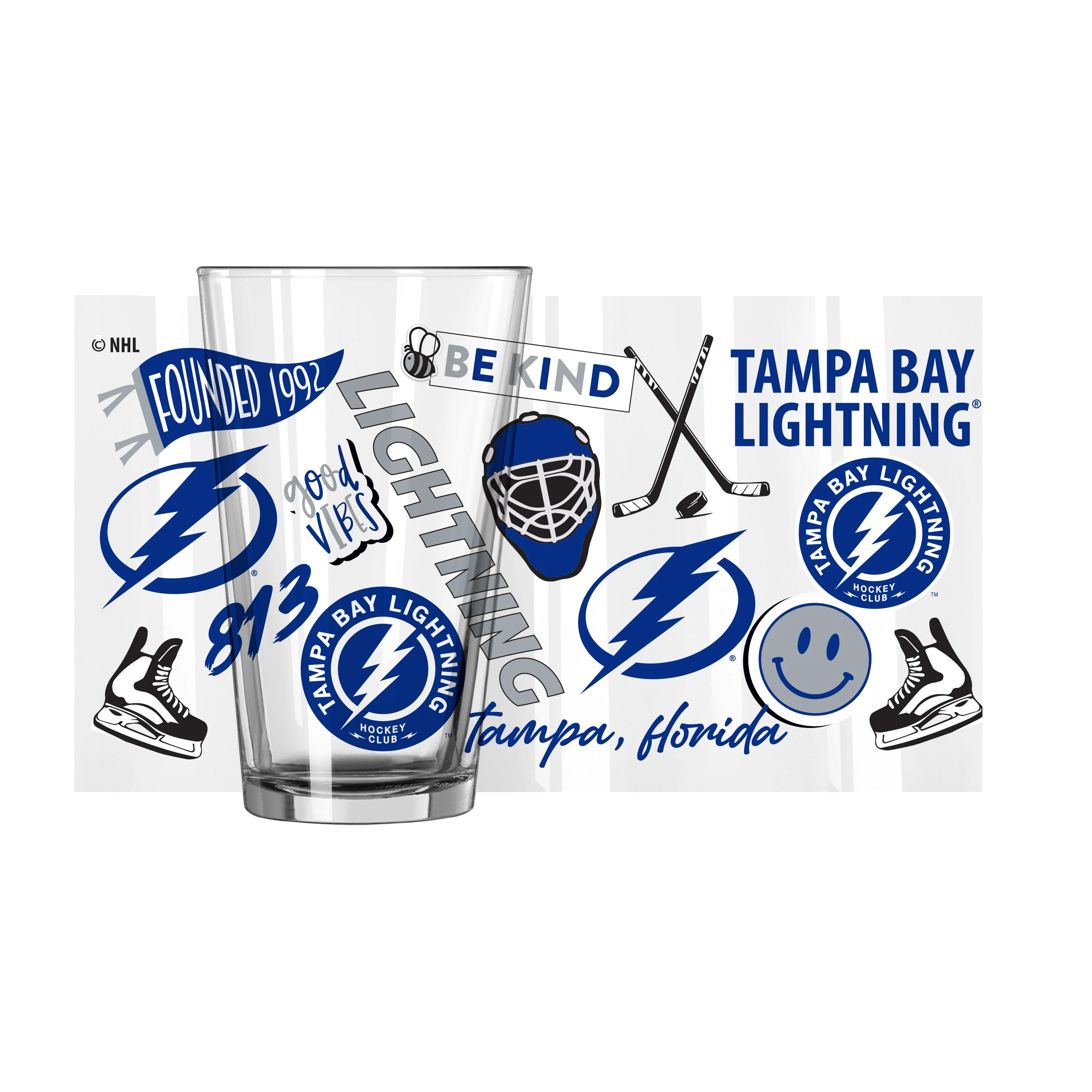 Tampa Bay Lightning 16oz Native Pint Glass - Image 2
