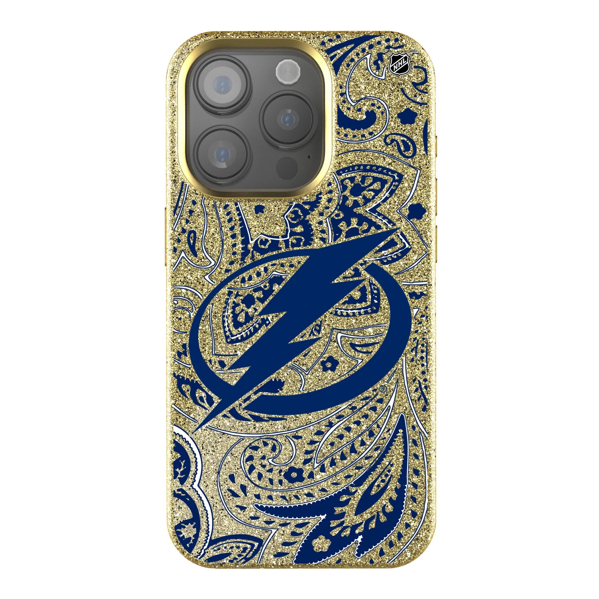 Tampa Bay Lightning Paisley Bling Phone Case