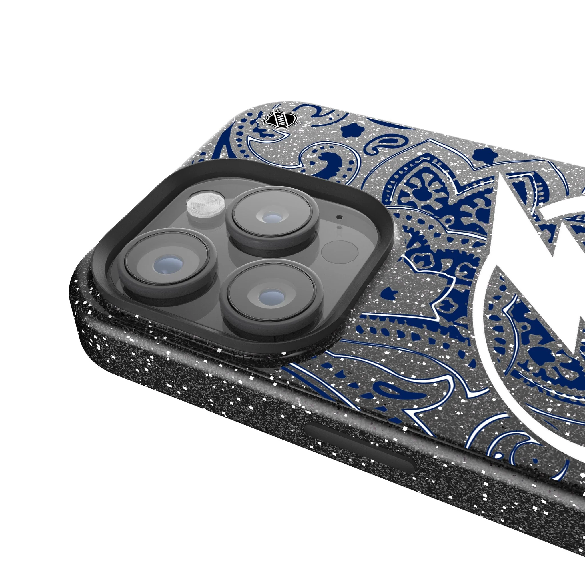 Tampa Bay Lightning Paisley Bling Phone Case - Image 4