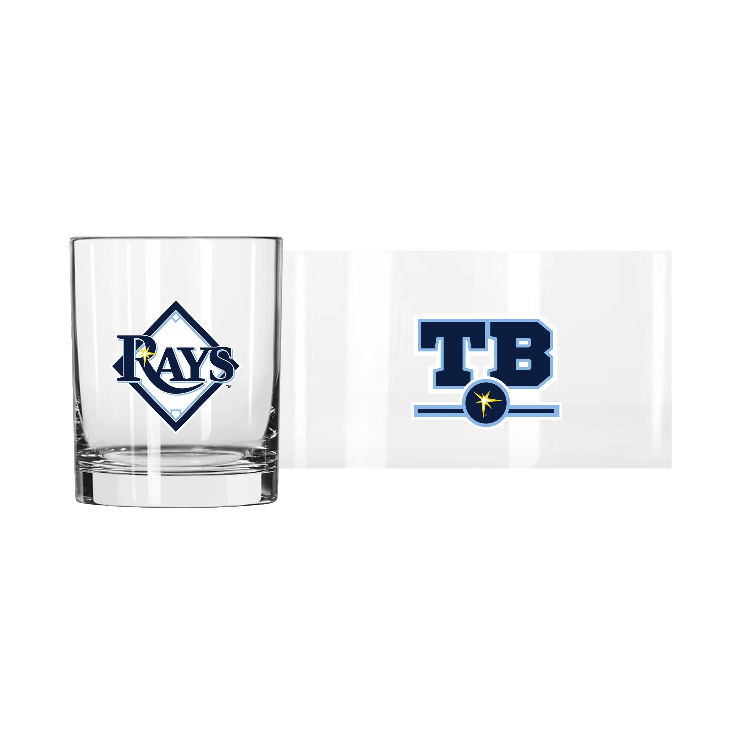 Tampa Bay Rays 14oz Letterman Rocks Glass - Image 2