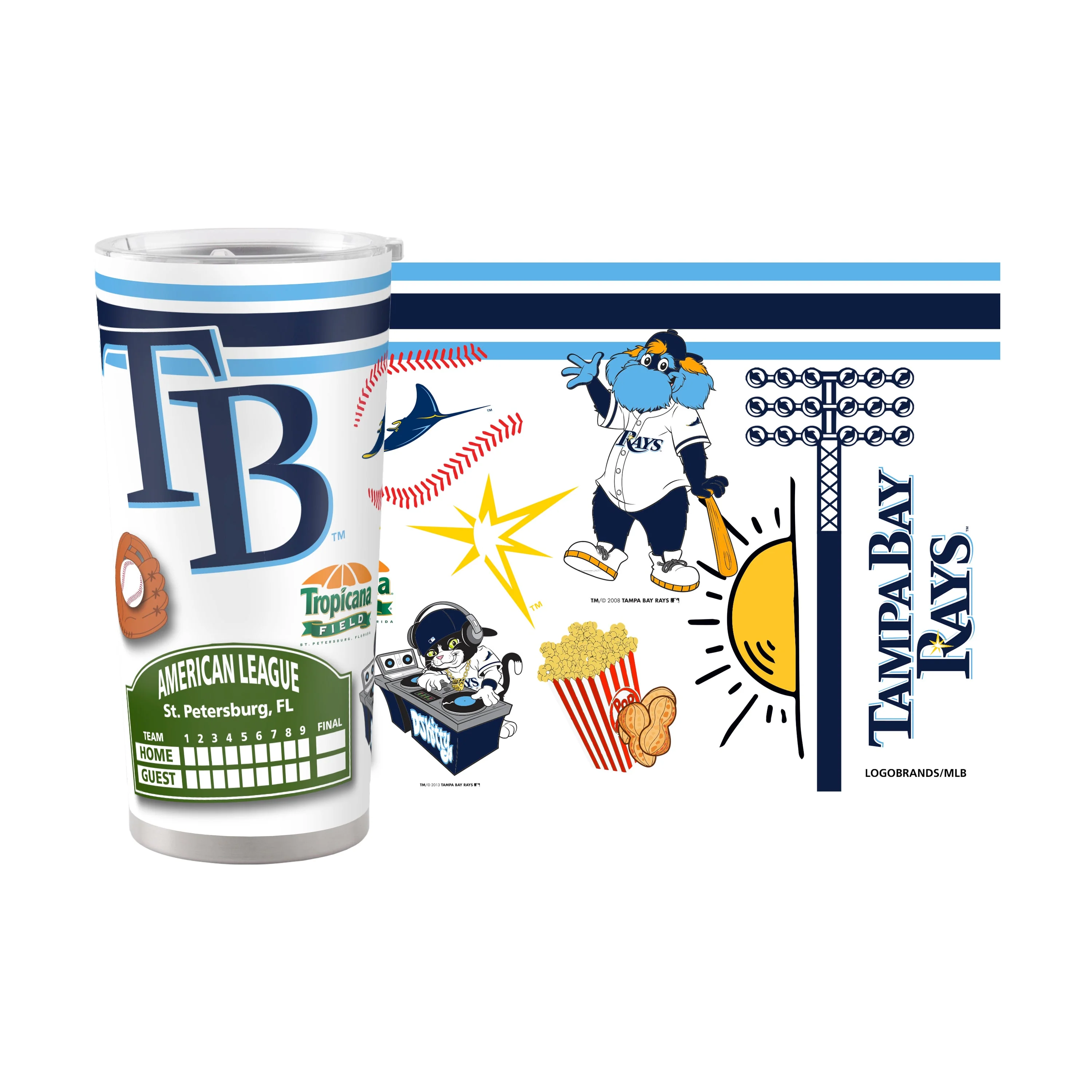 Tampa Bay Rays 20oz Native Stainless Steel Tumbler - Image 2