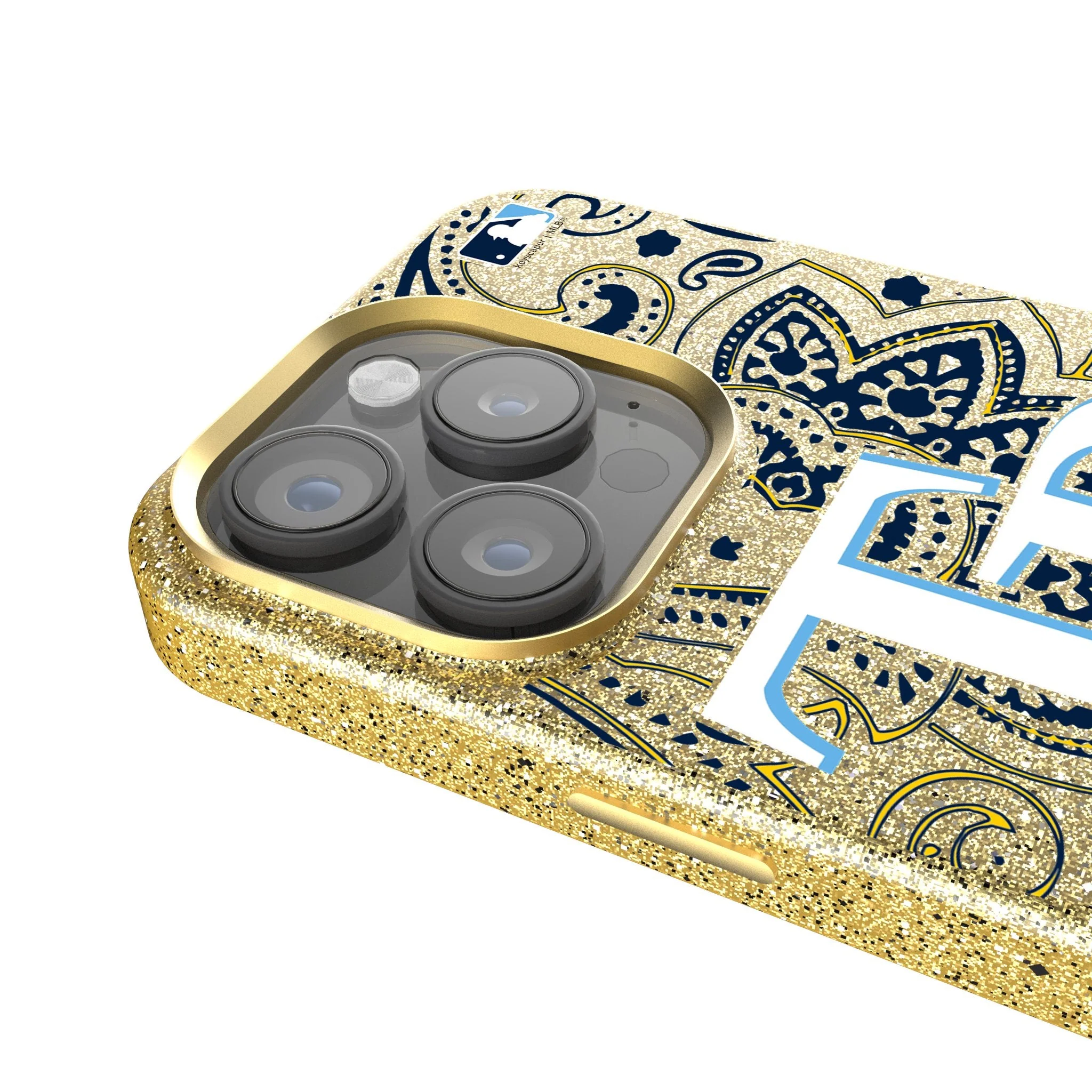 Tampa Bay Rays Paisley Bling Phone Case - Image 4