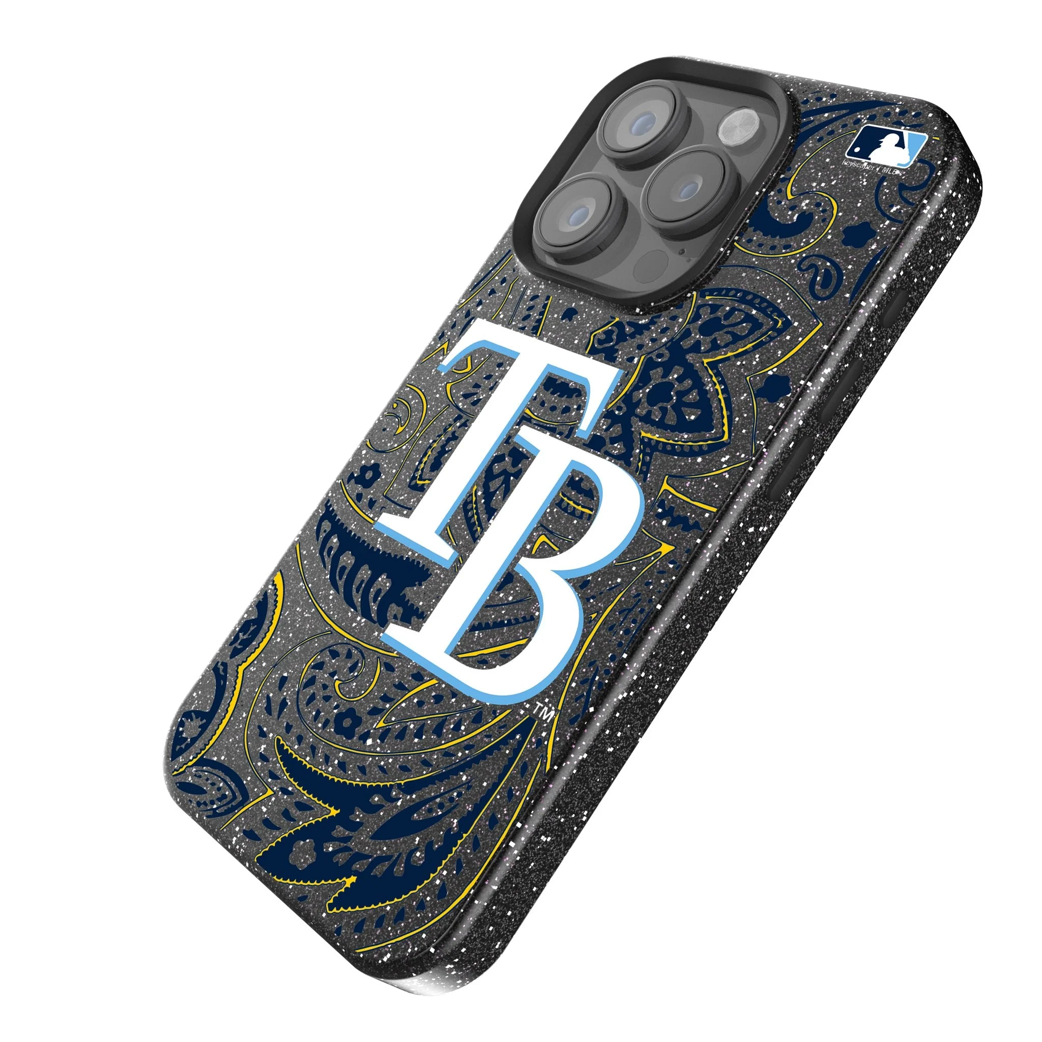 Tampa Bay Rays Paisley Bling Phone Case - Image 2