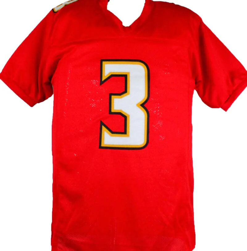 Taulia Tagovailoa Autographed Red College Style Jersey-Beckett W Hologram Black - Image 4
