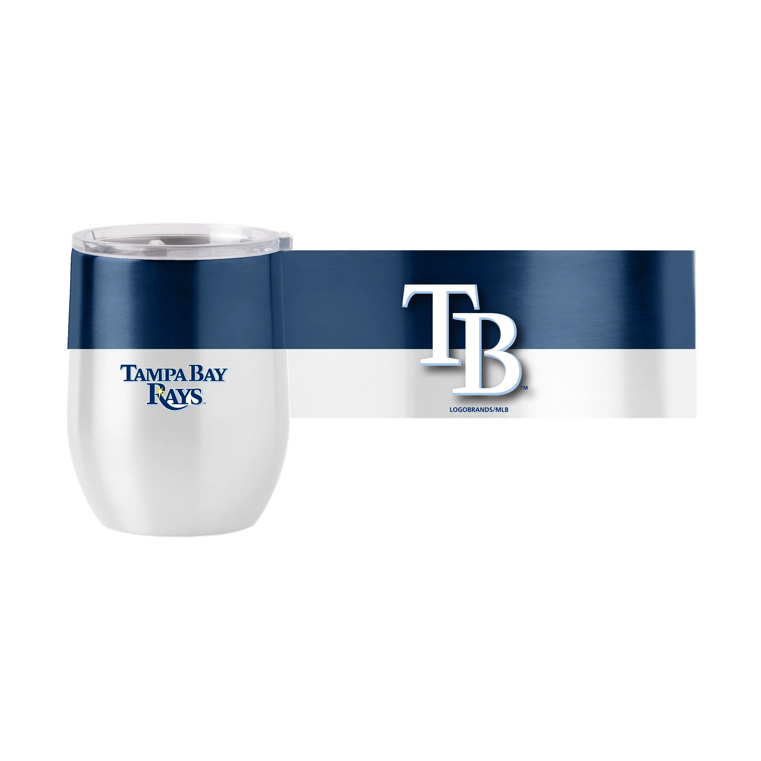 TB Rays Color Block 16 oz Stainless Curved Beverage - Image 2