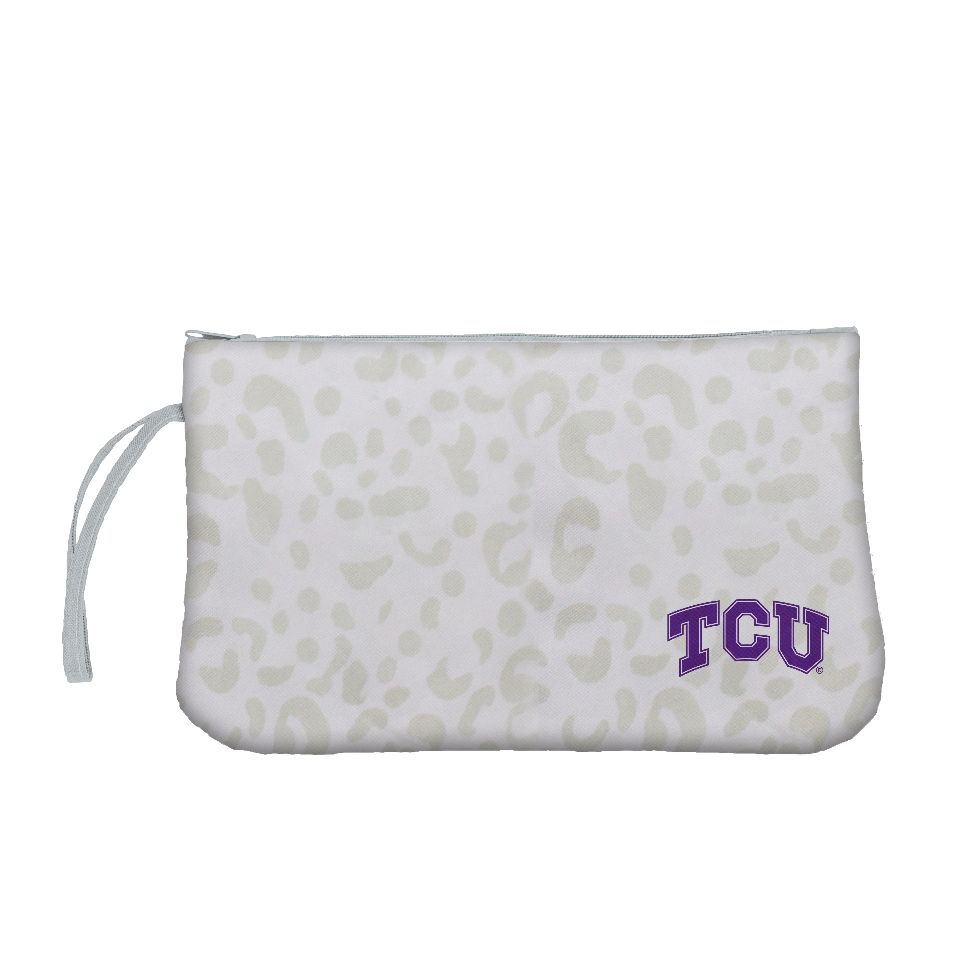 TCU Leopard Print Wristlet
