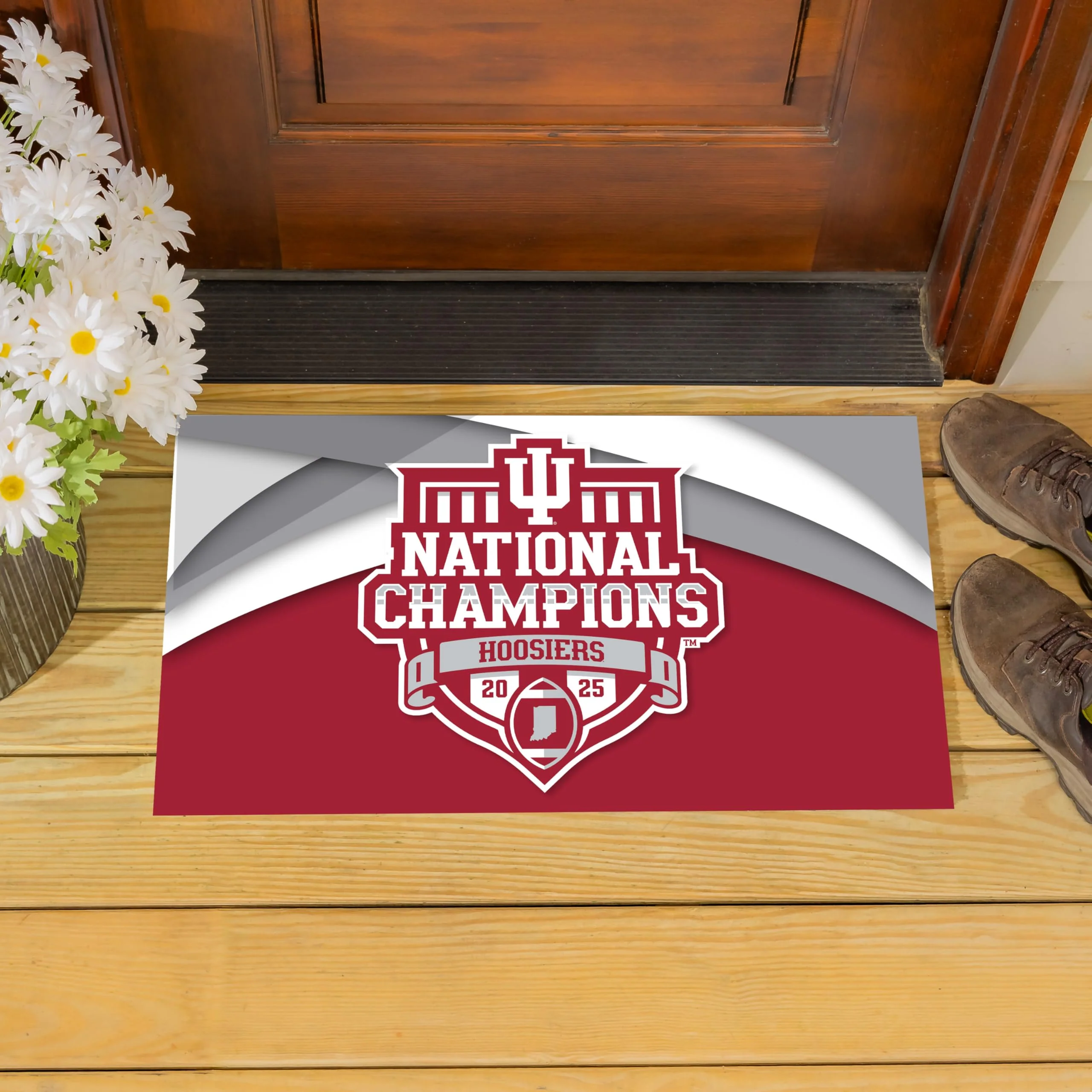 Team Sports America NCAA Indiana University Doormat, CFP National Champions 2025-26, 28x16 inches, Non-Slip Backing Turf Mat, Indoor and Outdoor Entrance Welcome Mats - Image 4