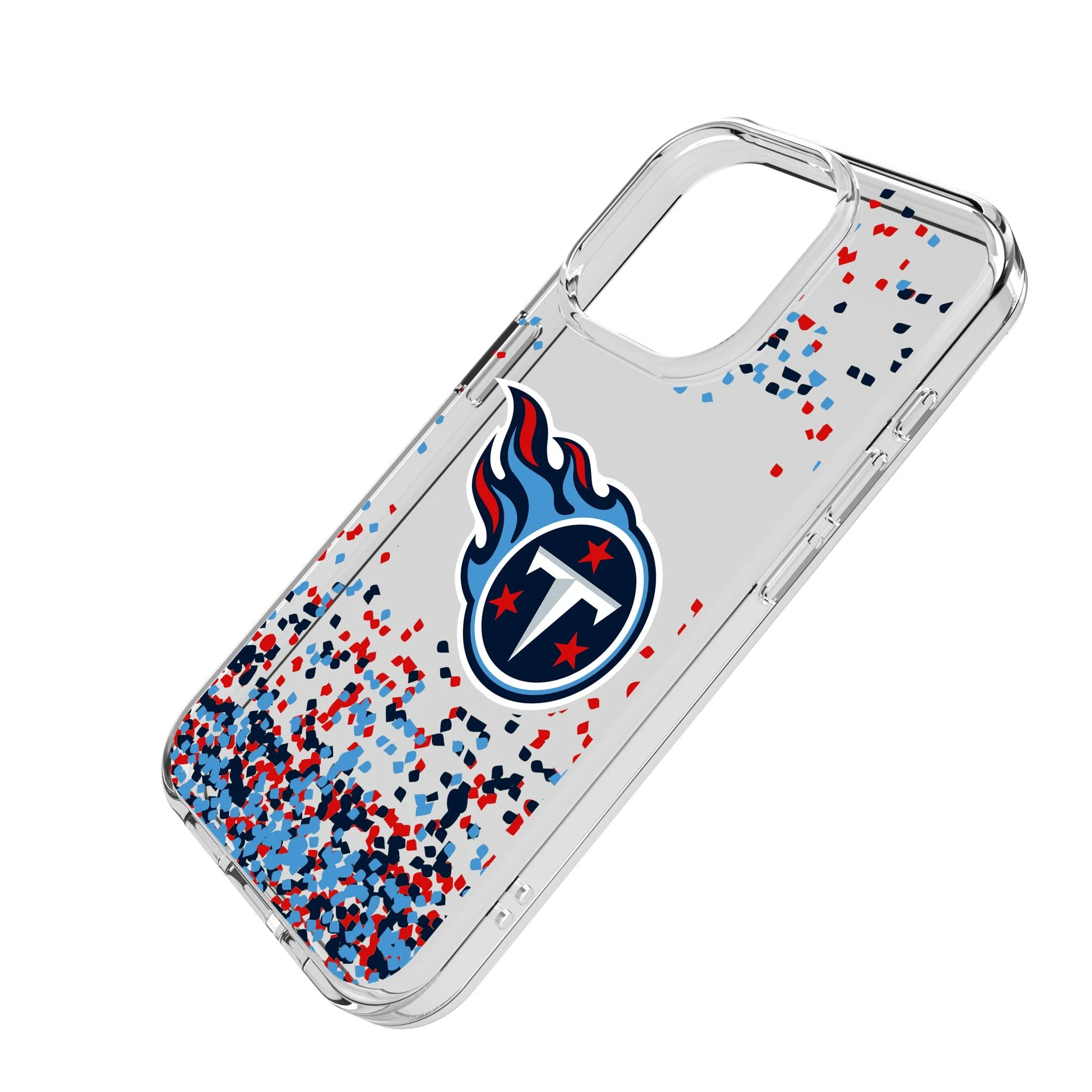 Tennessee Titans Confetti Clear Phone Case for Apple iPhone - Image 2