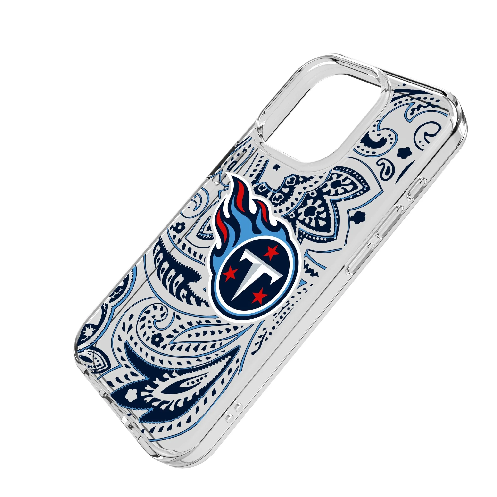 Tennessee Titans Paisley Clear Phone Case for Apple iPhone - Image 2