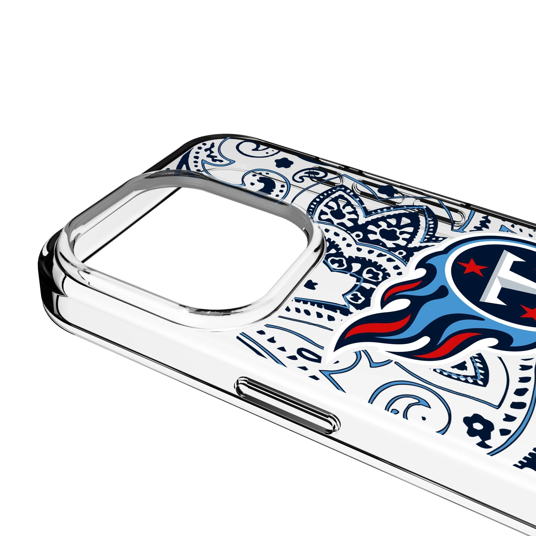 Tennessee Titans Paisley Clear Phone Case for Apple iPhone - Image 3