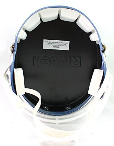 Terrell Davis Autographed Broncos Amp Speed Helmet w HOF- Beckett W Silver - Image 2