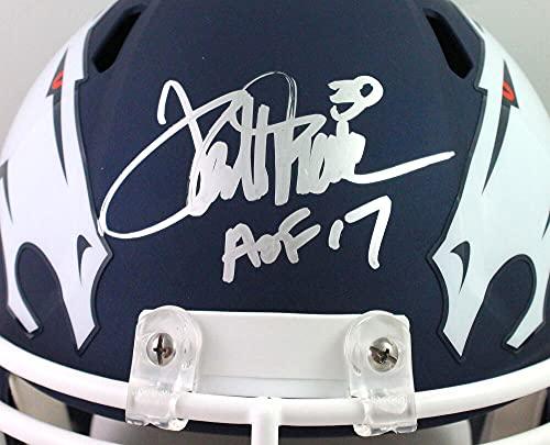 Terrell Davis Autographed Broncos Amp Speed Helmet w HOF- Beckett W Silver - Image 5