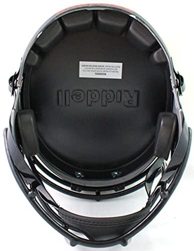 Terrell Davis Autographed Broncos Eclipse Speed Helmet w HOF- Beckett W Silver - Image 2