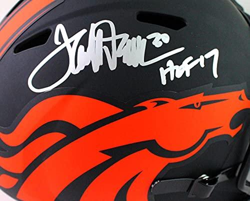 Terrell Davis Autographed Broncos Eclipse Speed Helmet w HOF- Beckett W Silver - Image 5