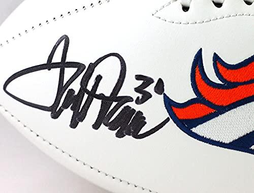 Terrell Davis Autographed Denver Broncos Logo Football w/SB MVP- Beckett W Blk - Image 4