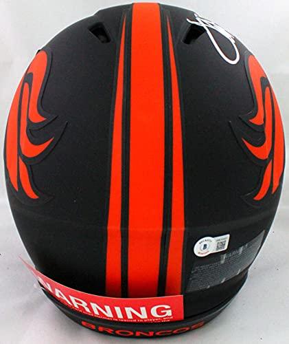 Terrell Davis Signed Broncos Authentic Eclipse Speed Helmet w HOF- Beckett WSil - Image 3