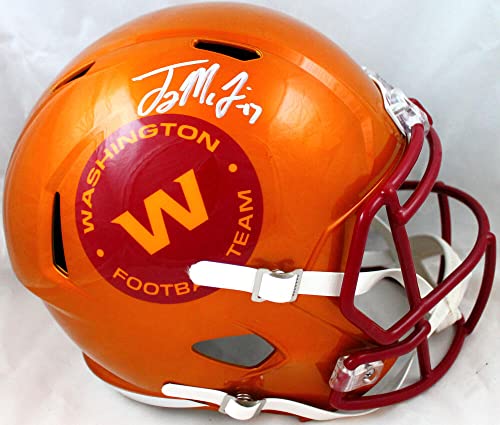 Terry McLaurin Autographed Washington Football Team F/S Flash Speed Helmet-Beckett W Hologram White