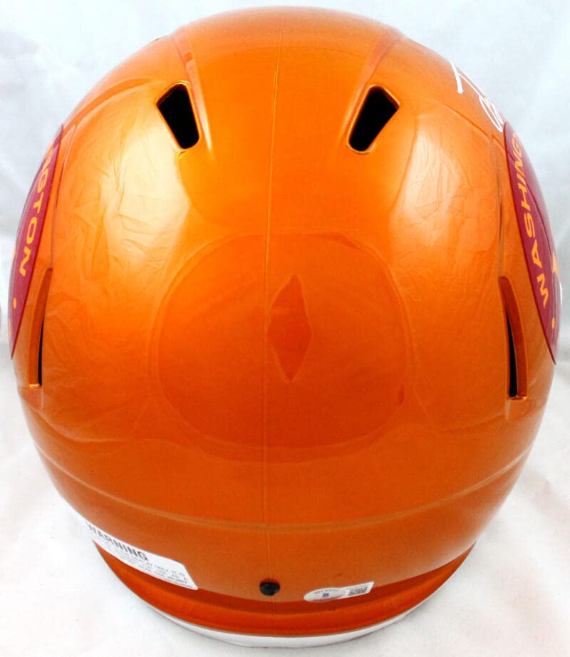 Terry McLaurin Autographed Washington Football Team F/S Flash Speed Helmet-Beckett W Hologram White - Image 5
