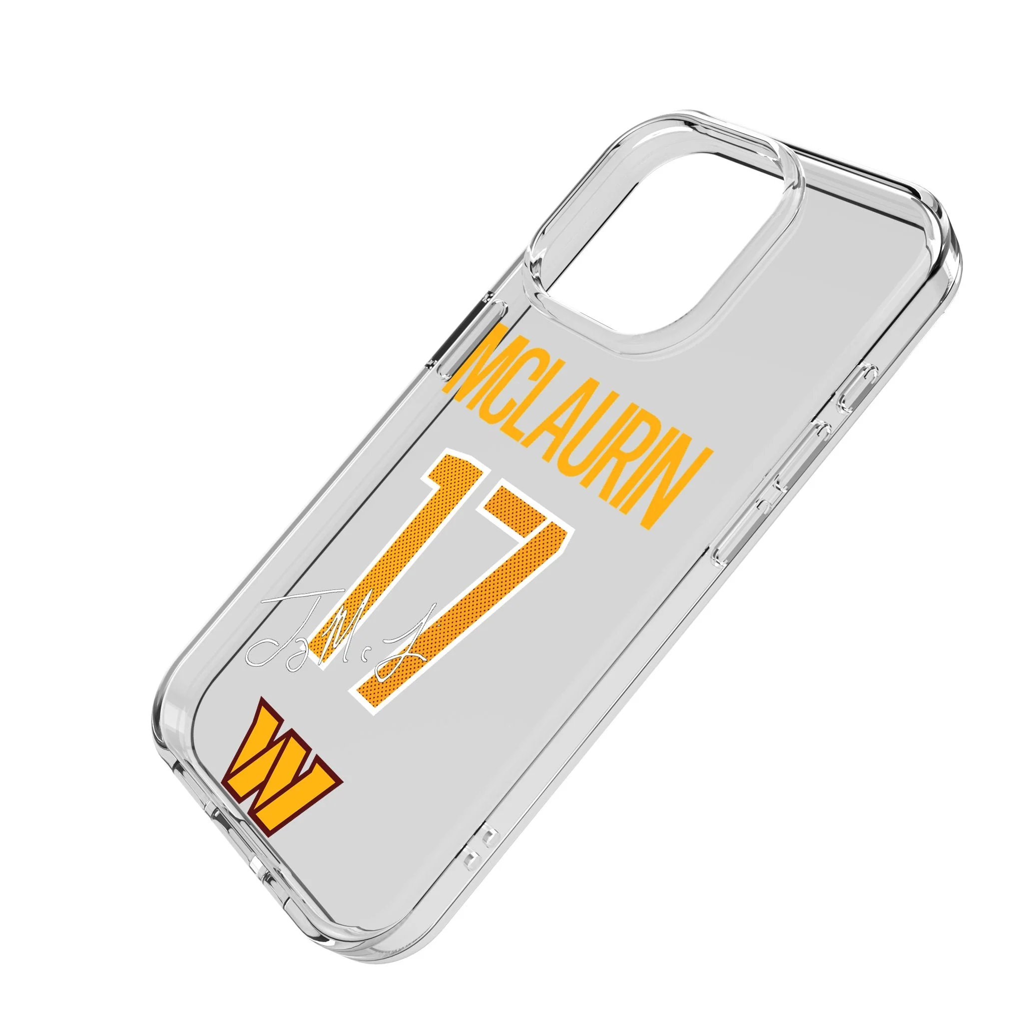 Terry McLaurin Washington Commanders 17 Game Tactic Clear Phone Case for Apple iPhone - Image 2