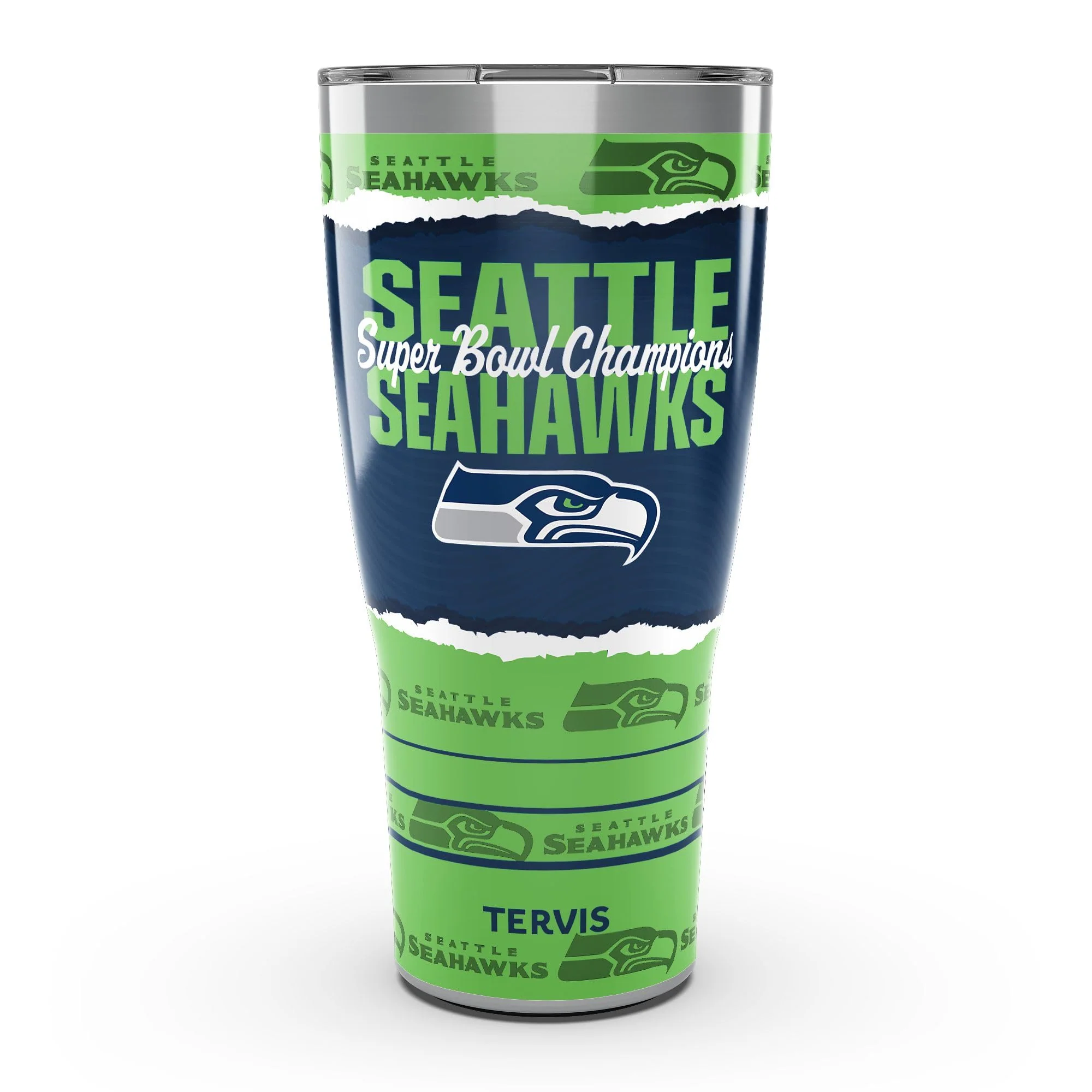Tervis Traveler NFL® Seattle Seahawks - Super Bowl LX Champions Made in USA Double Walled Insulated Tumbler Travel Cup Keeps Drinks Cold & Hot,