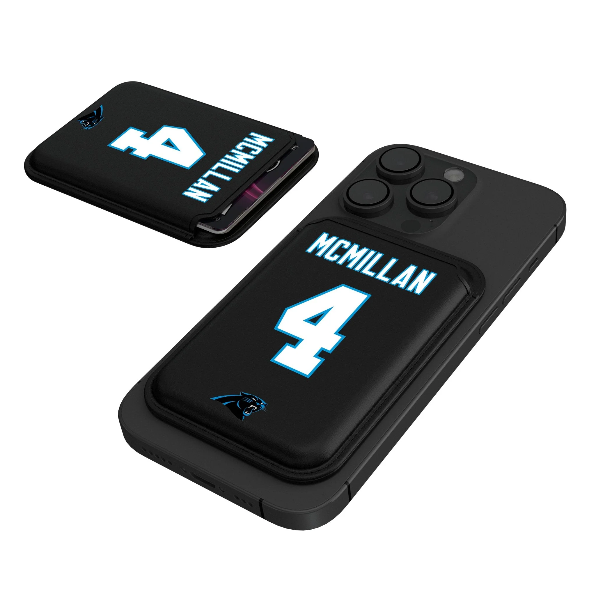 Tetairoa McMillan Carolina Panthers 4 Game Tactic Black Magnetic Credit Card Wallet