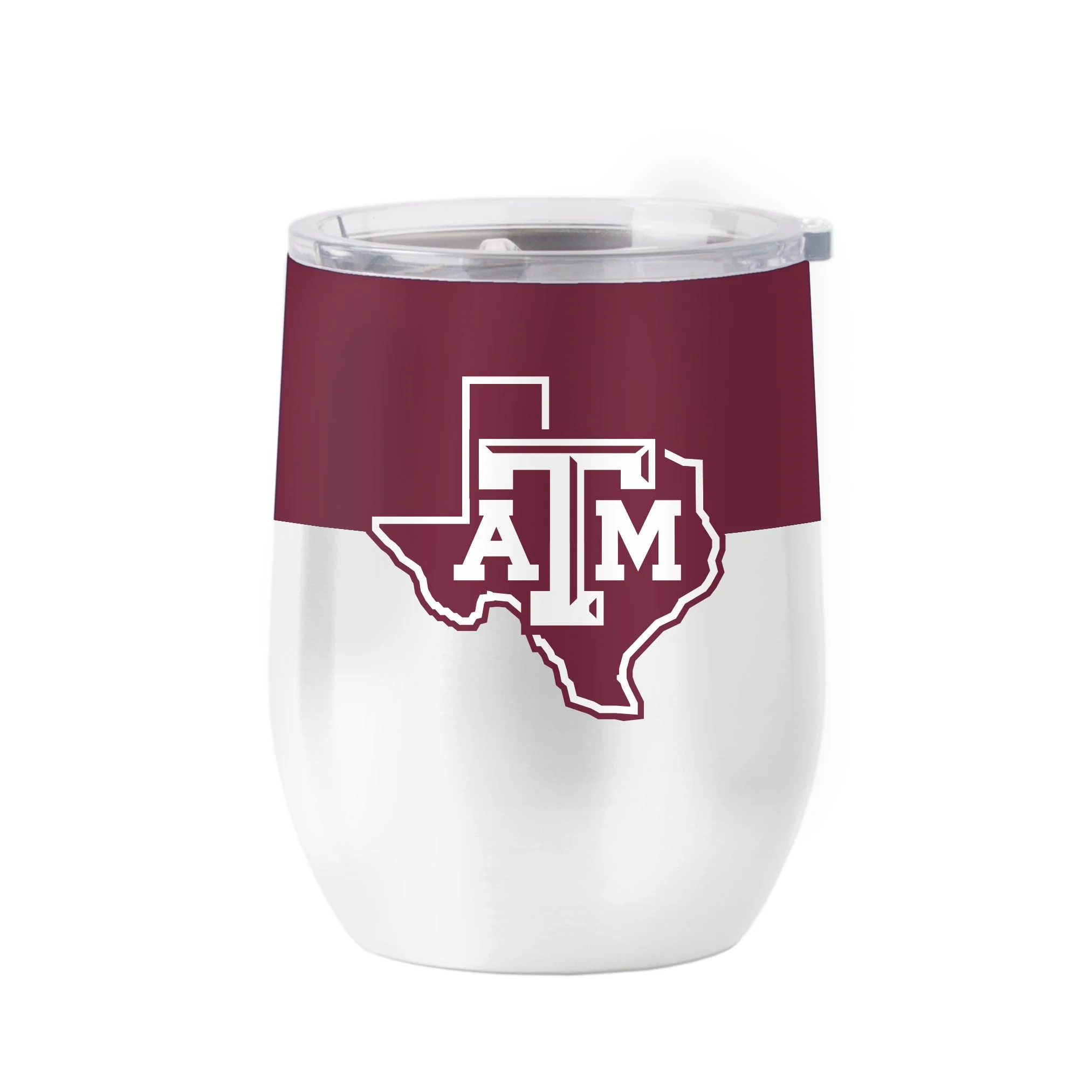 Texas A&M 16oz Colorblock Stainless Curved Beverage
