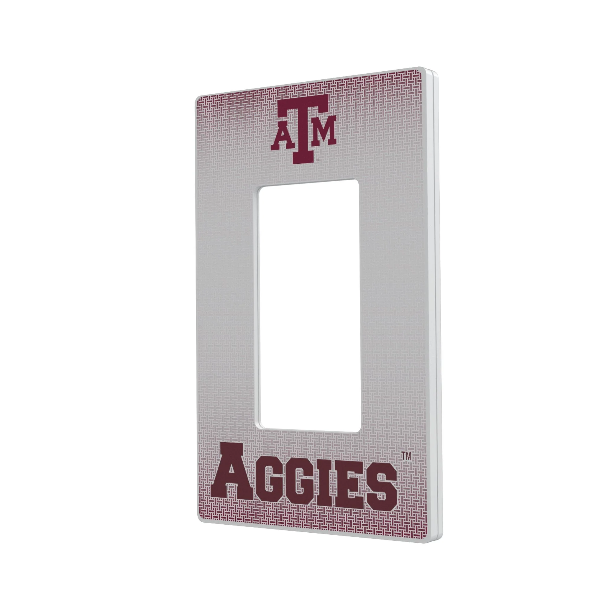 Texas A&M University Aggies Linen Hidden-Screw Light Switch Plate - Image 2