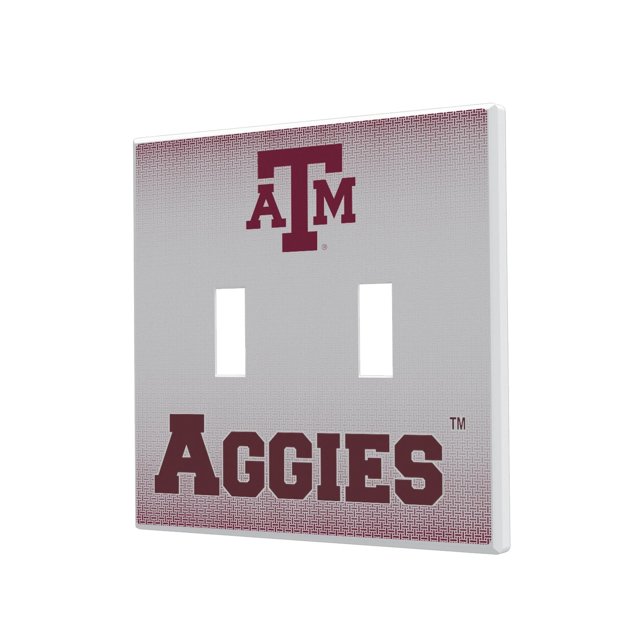 Texas A&M University Aggies Linen Hidden-Screw Light Switch Plate - Image 3