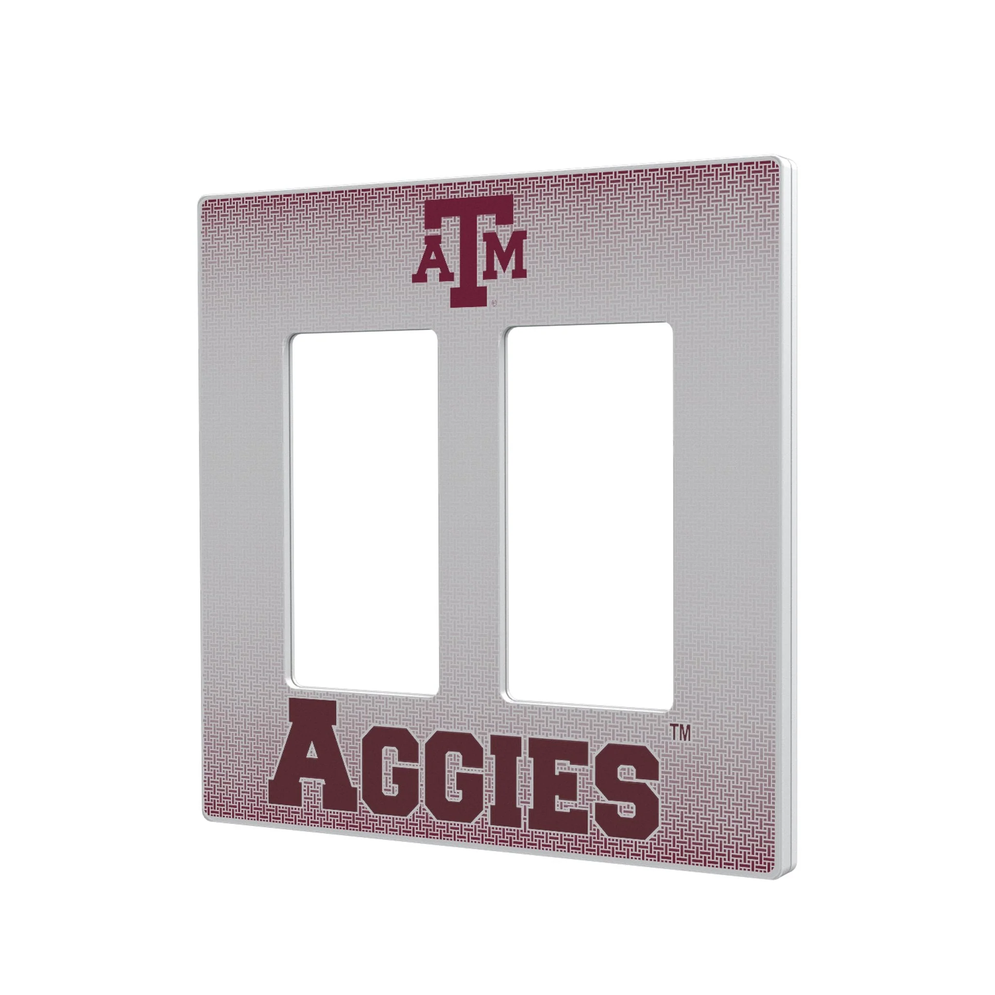 Texas A&M University Aggies Linen Hidden-Screw Light Switch Plate - Image 4