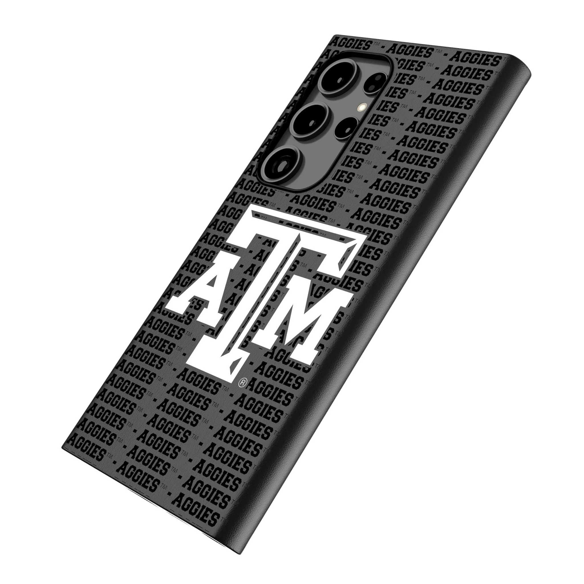Texas A&M University Aggies Text Backdrop MagSafe Compatible Phone Case for Samsung Galaxy - Image 2
