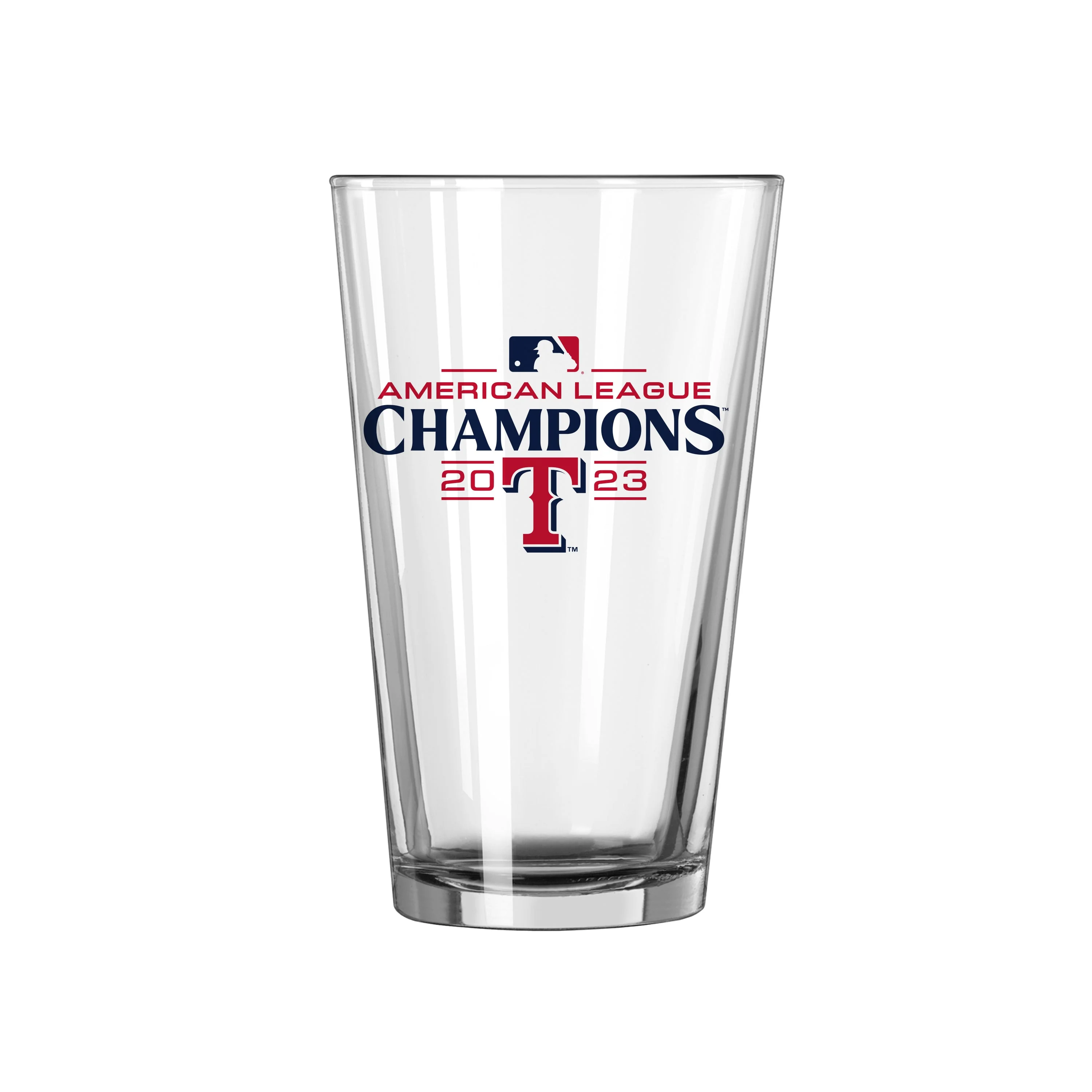 Texas Rangers 16oz 2023 AL Champions Pint Glass - Image 2