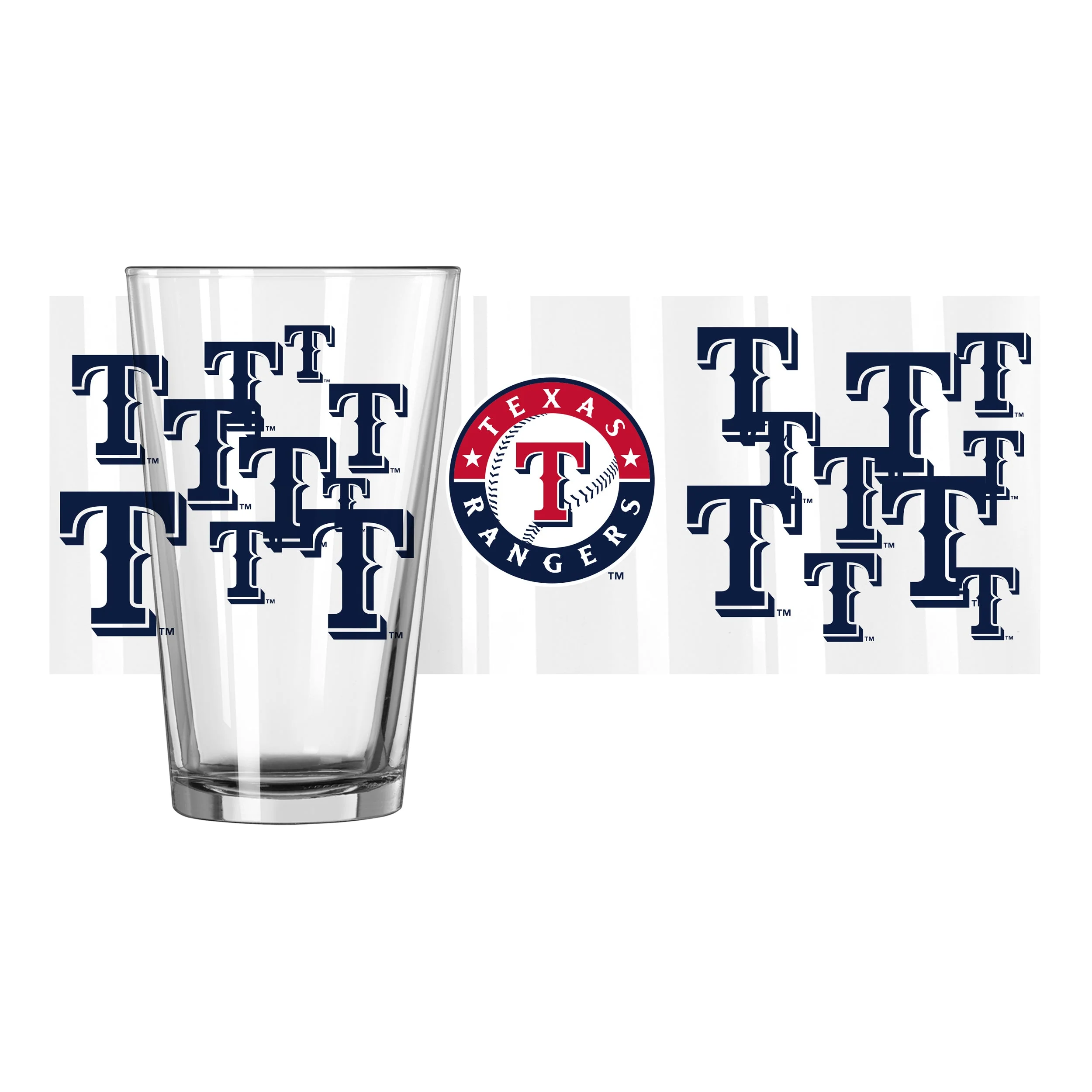 Texas Rangers 16oz Scatter Pint Glass - Image 2