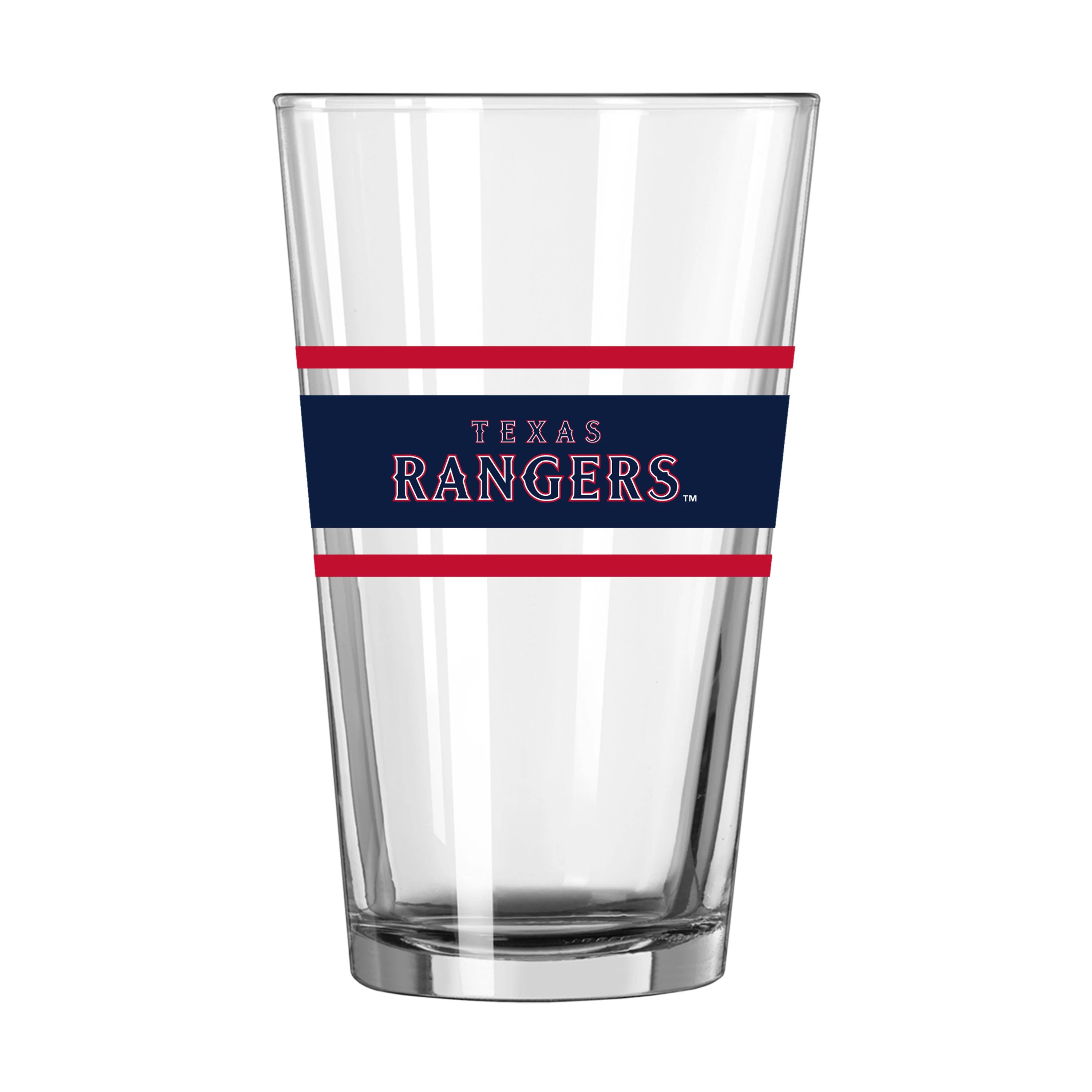 Texas Rangers 16oz Stripe Pint Glass - Image 2