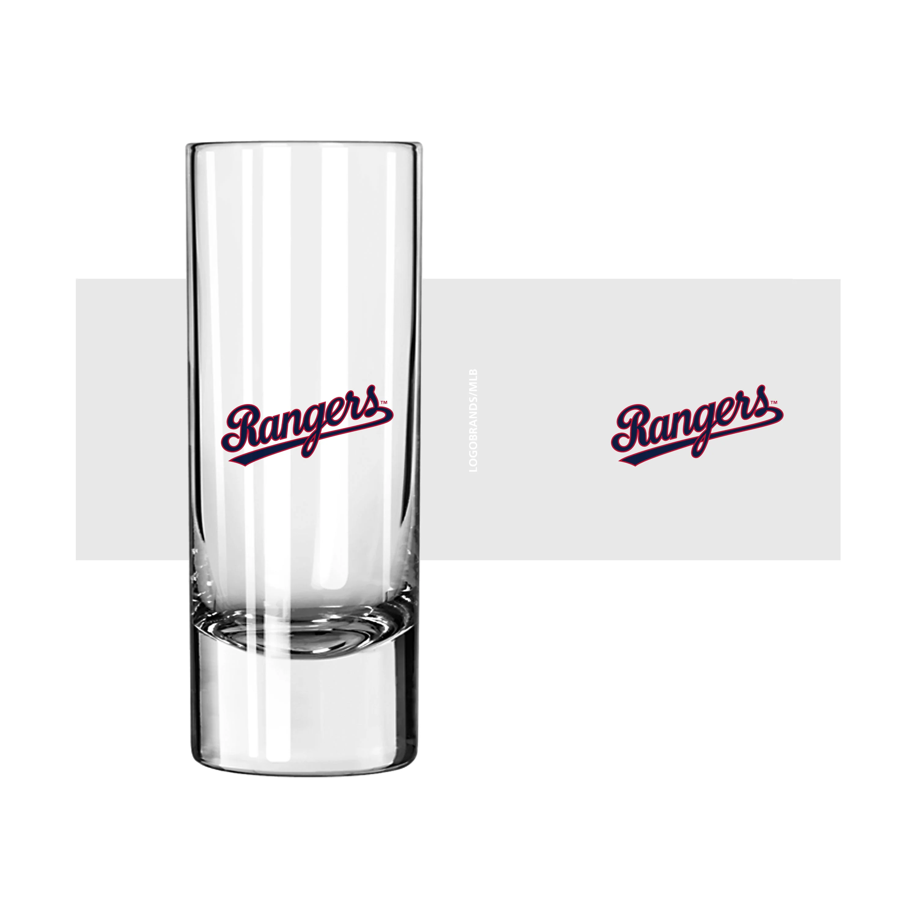 Texas Rangers 2.5oz 1984 Lettering Glass Shooter - Image 2