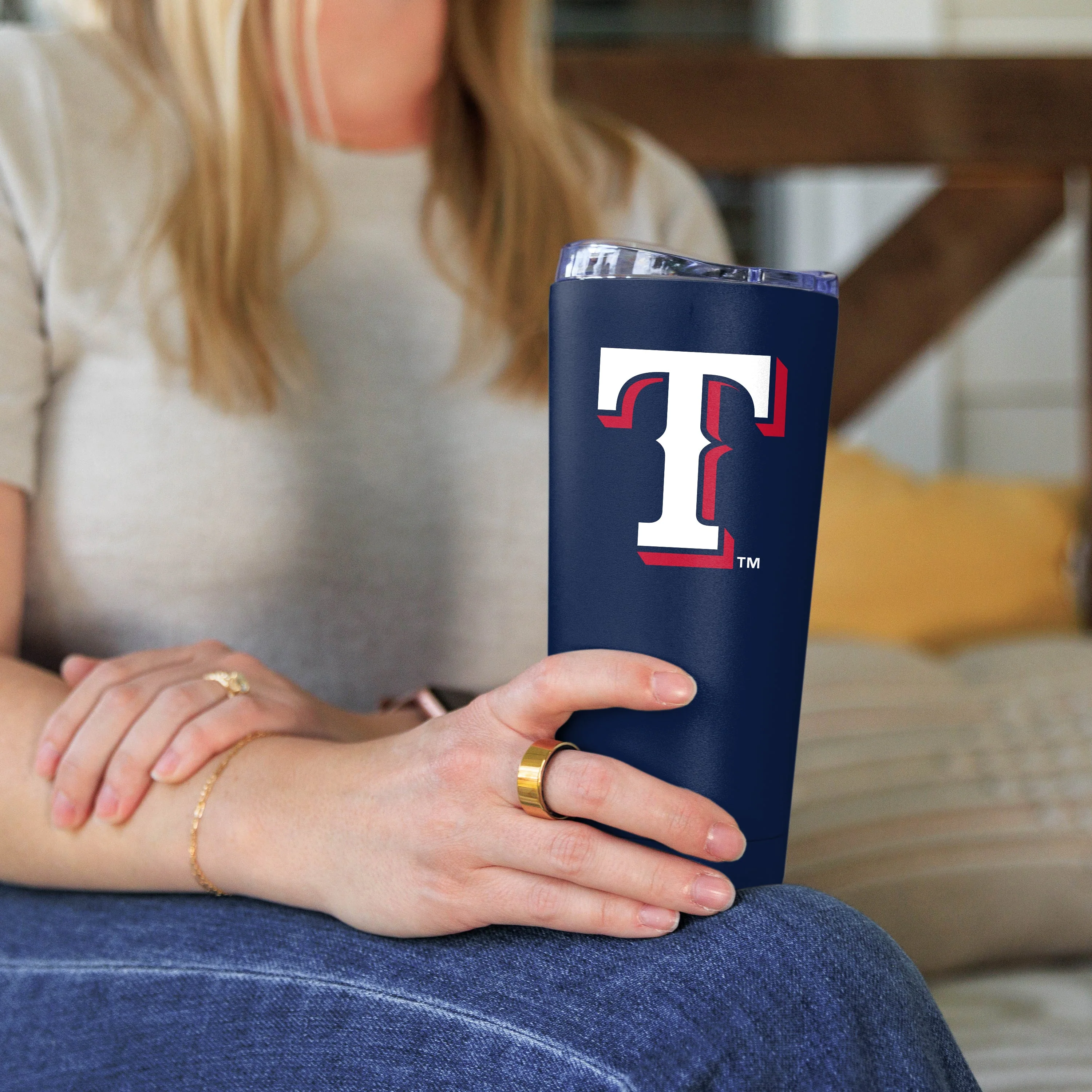 Texas Rangers 20oz Flipside Powder Coat Tumbler - Image 3
