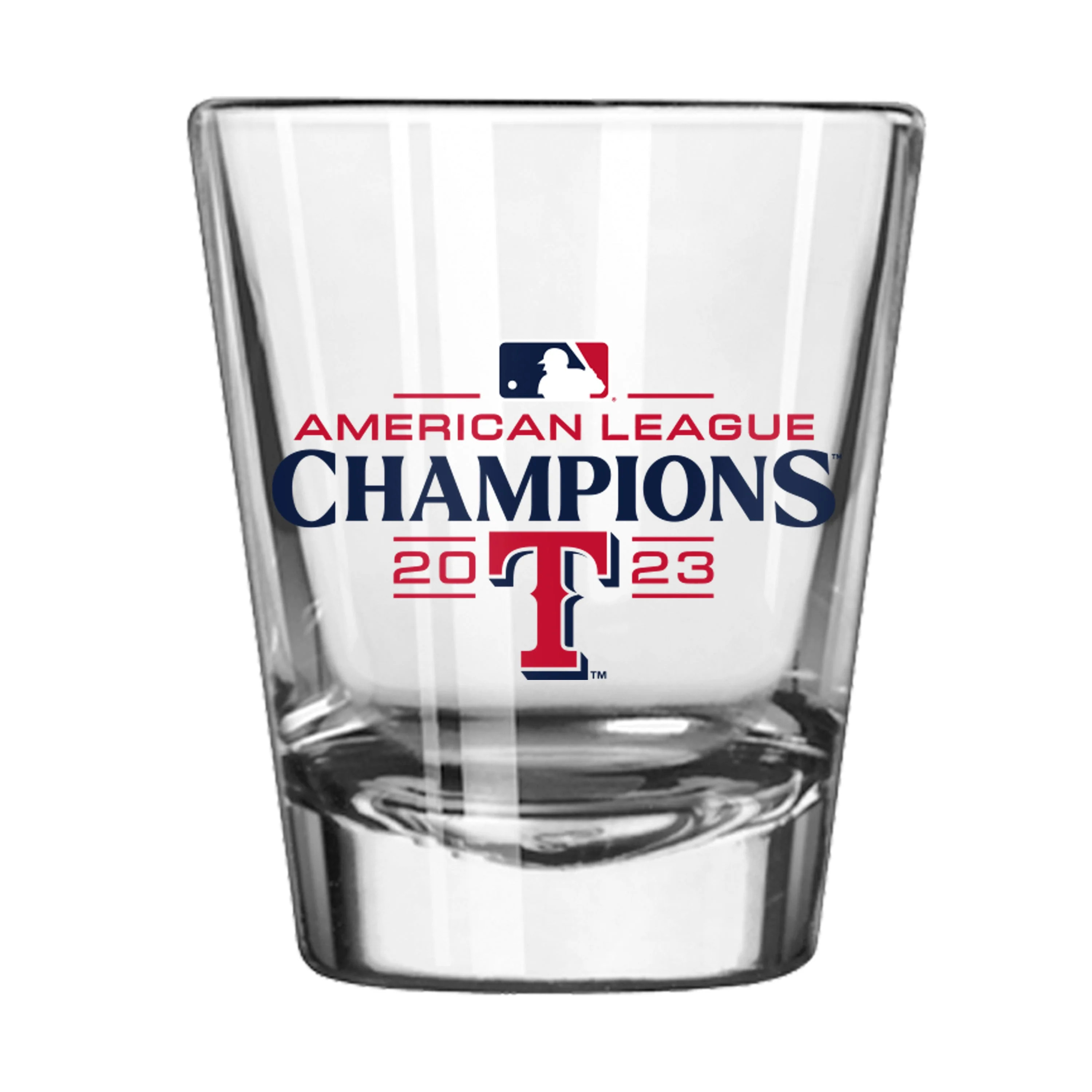 Texas Rangers 2oz 2023 AL Champions Shot Glass - Image 2