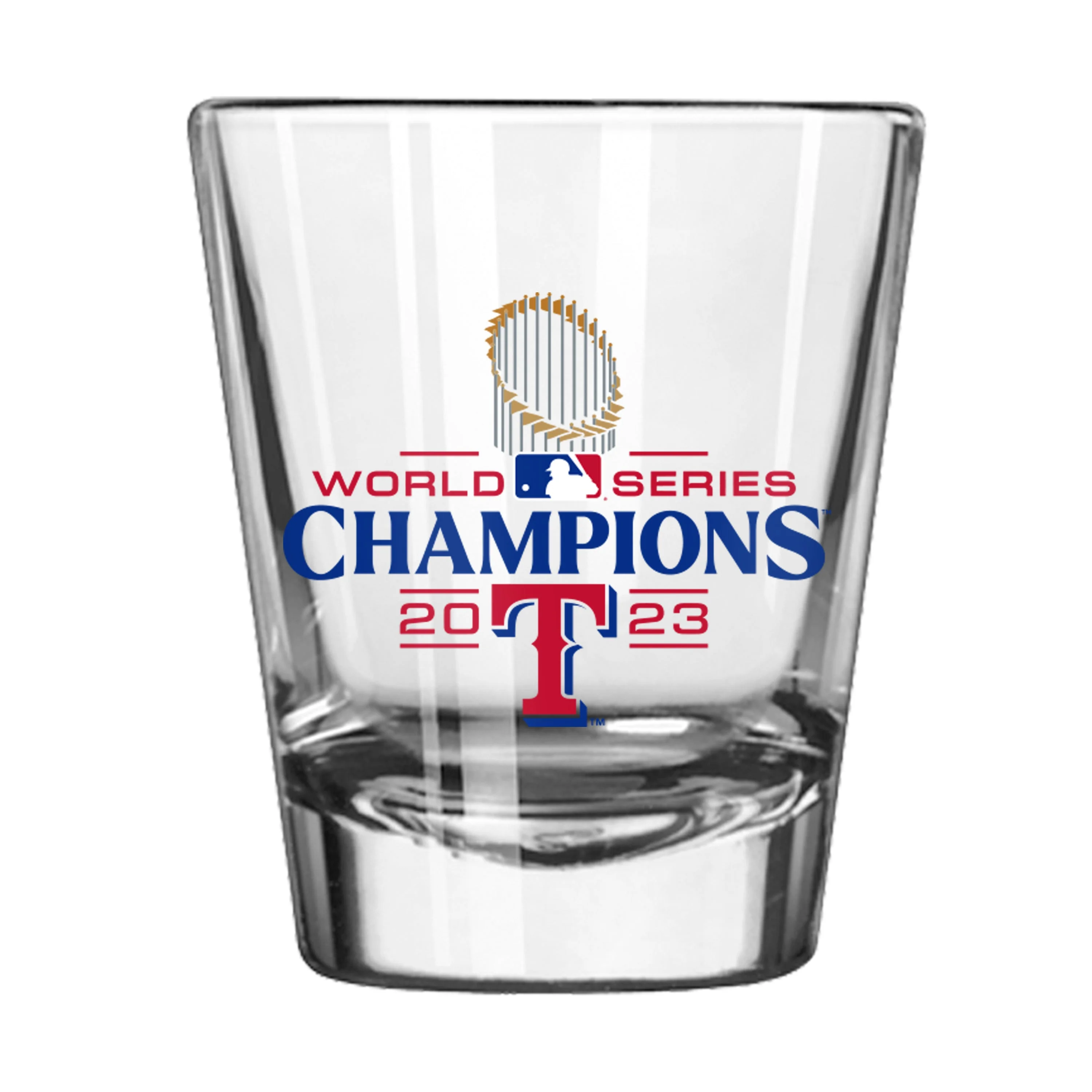 Texas Rangers 2oz 2023 World Series Champions Shot Glass - Image 2