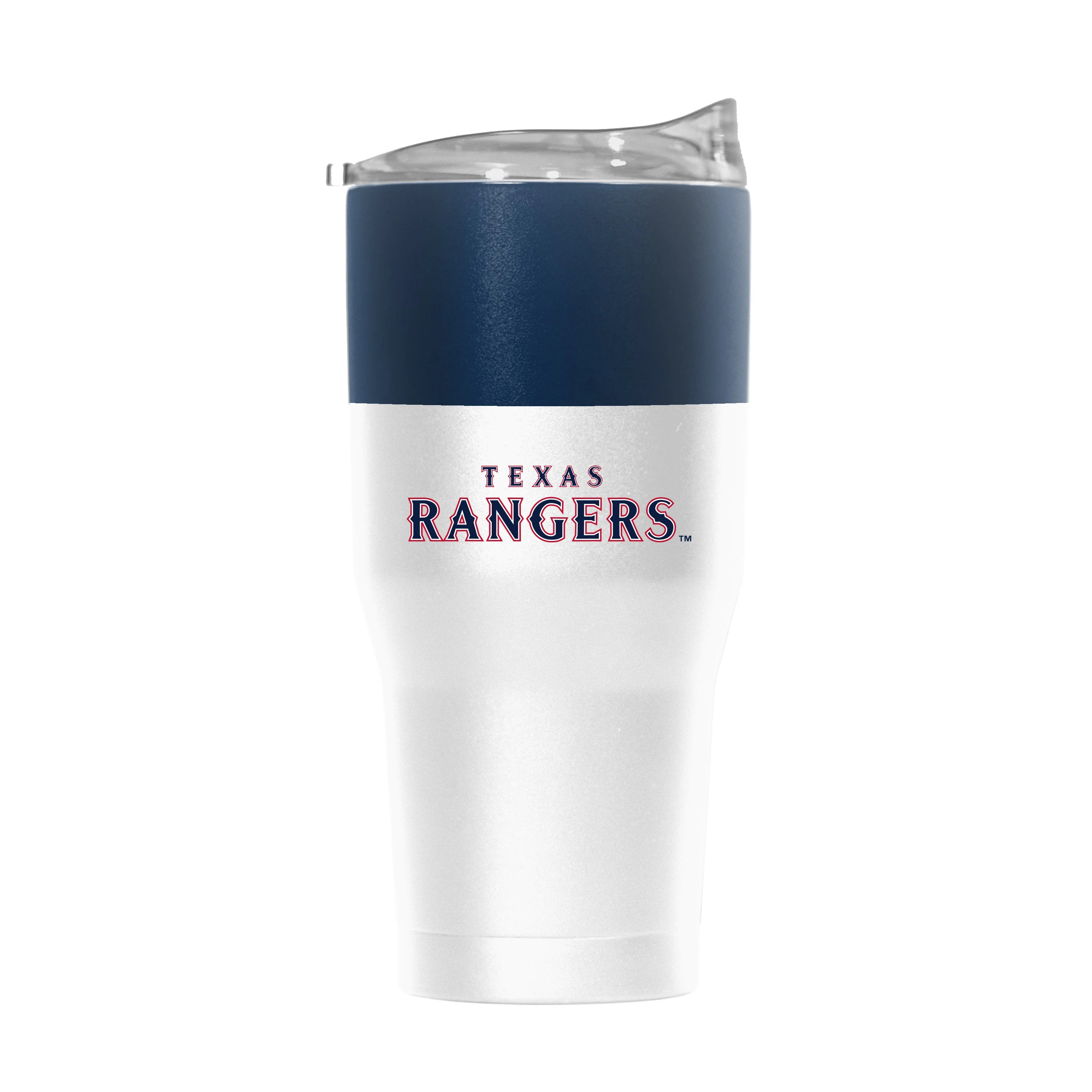Texas Rangers 30oz Colorblock White Powder Coat Tumbler - Image 2