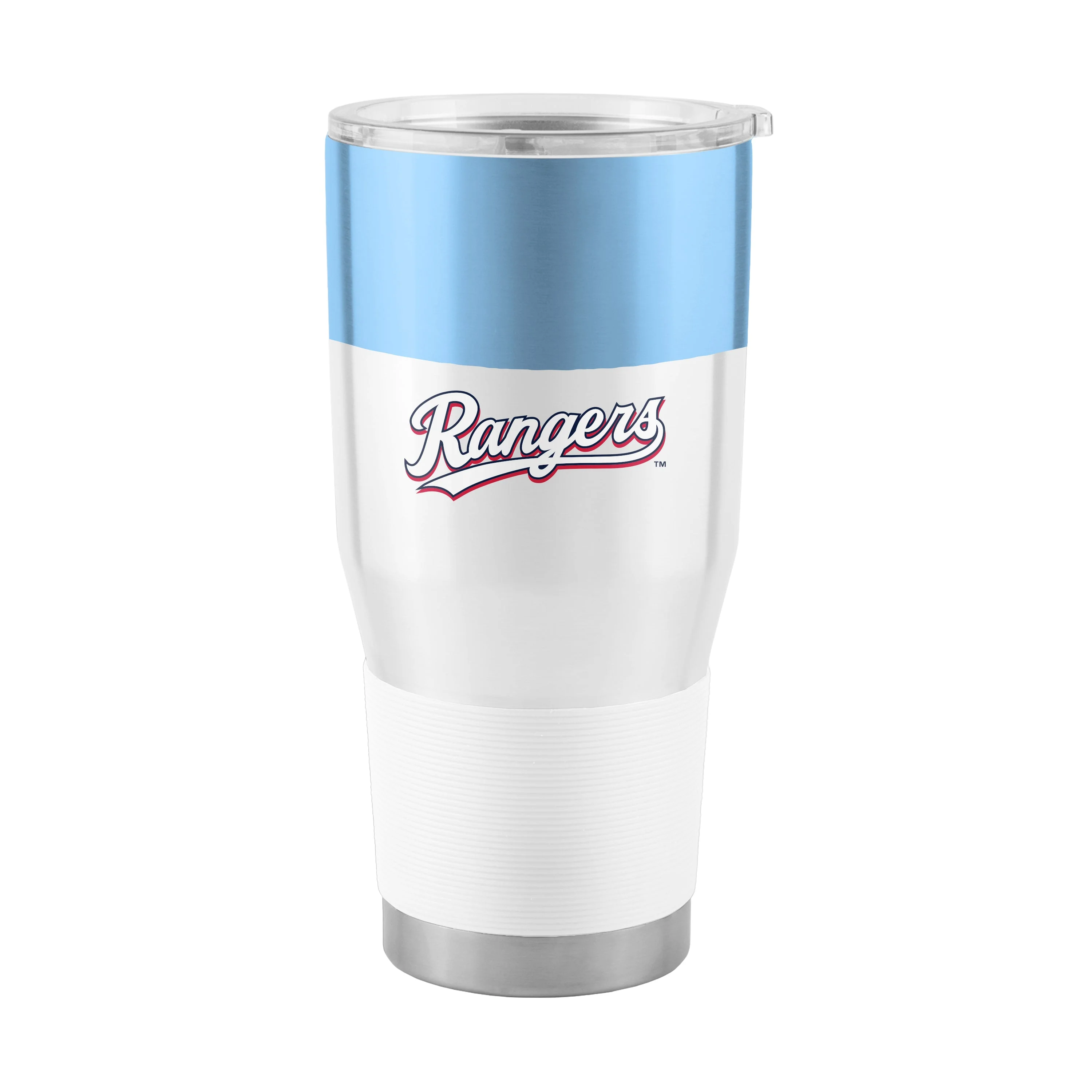 Texas Rangers 30oz Light Blue Colorblock Stainless Tumbler - Image 2