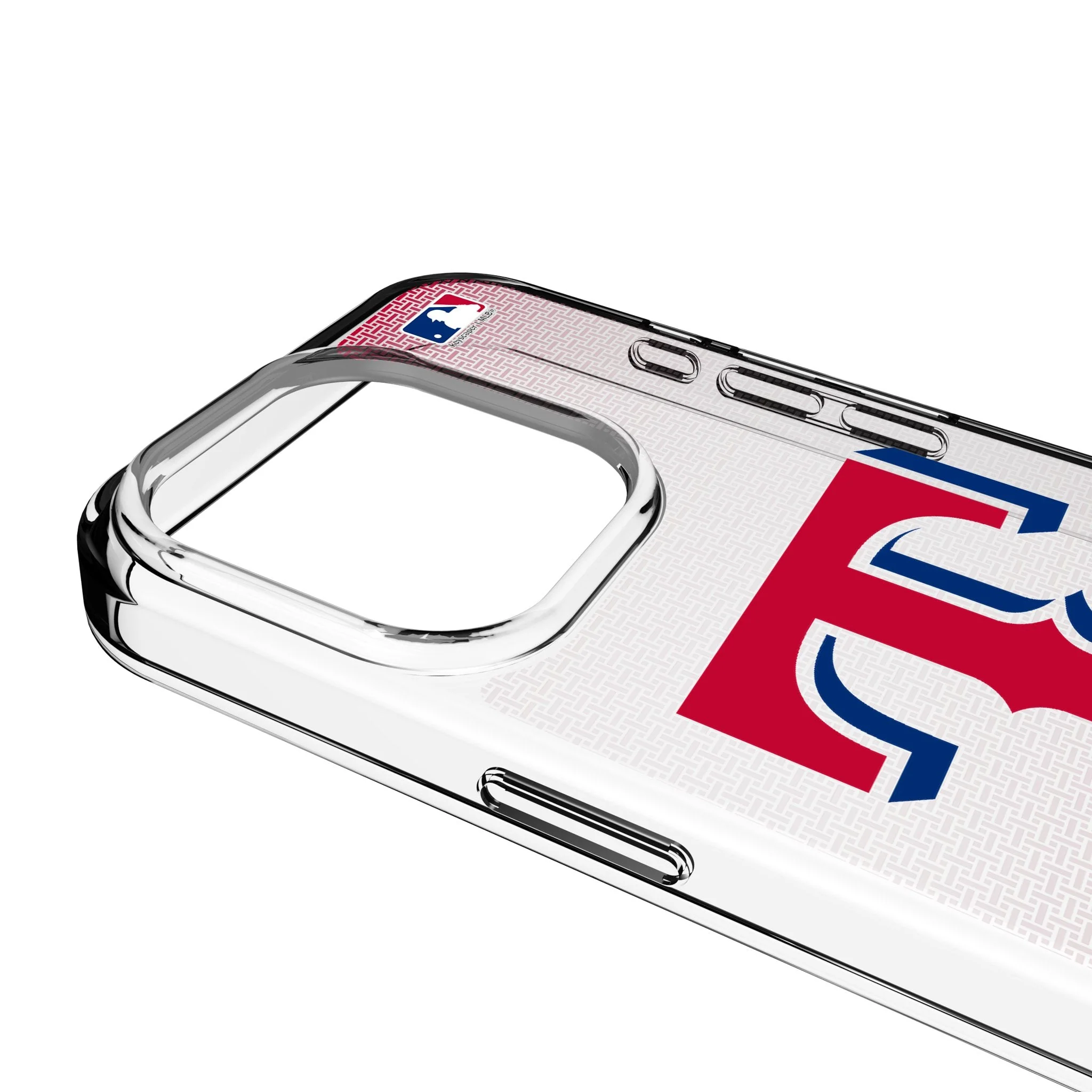 Texas Rangers Linen Clear Phone Case for Apple iPhone - Image 3
