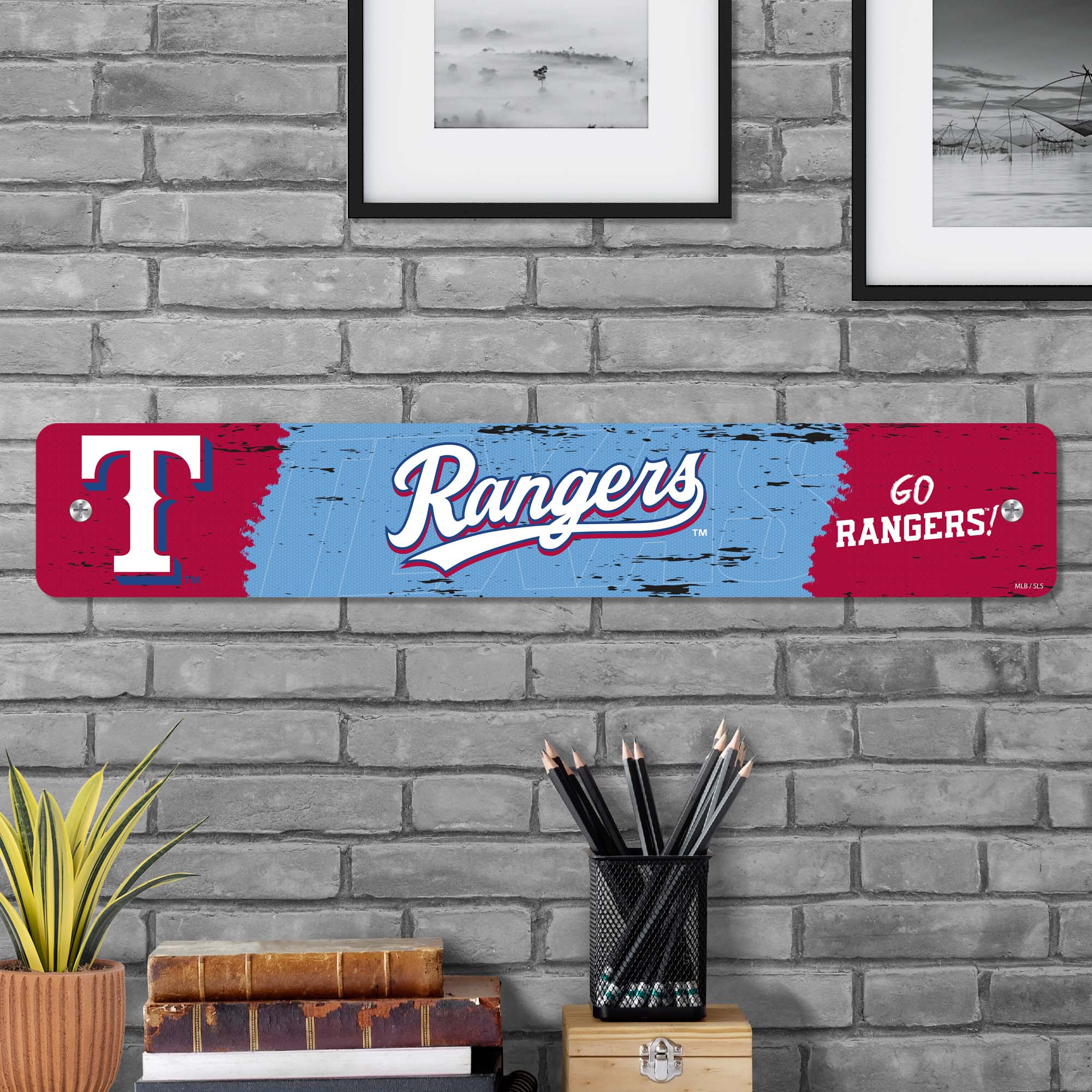 Texas Rangers Metal Street Sign 4x24 - Image 2