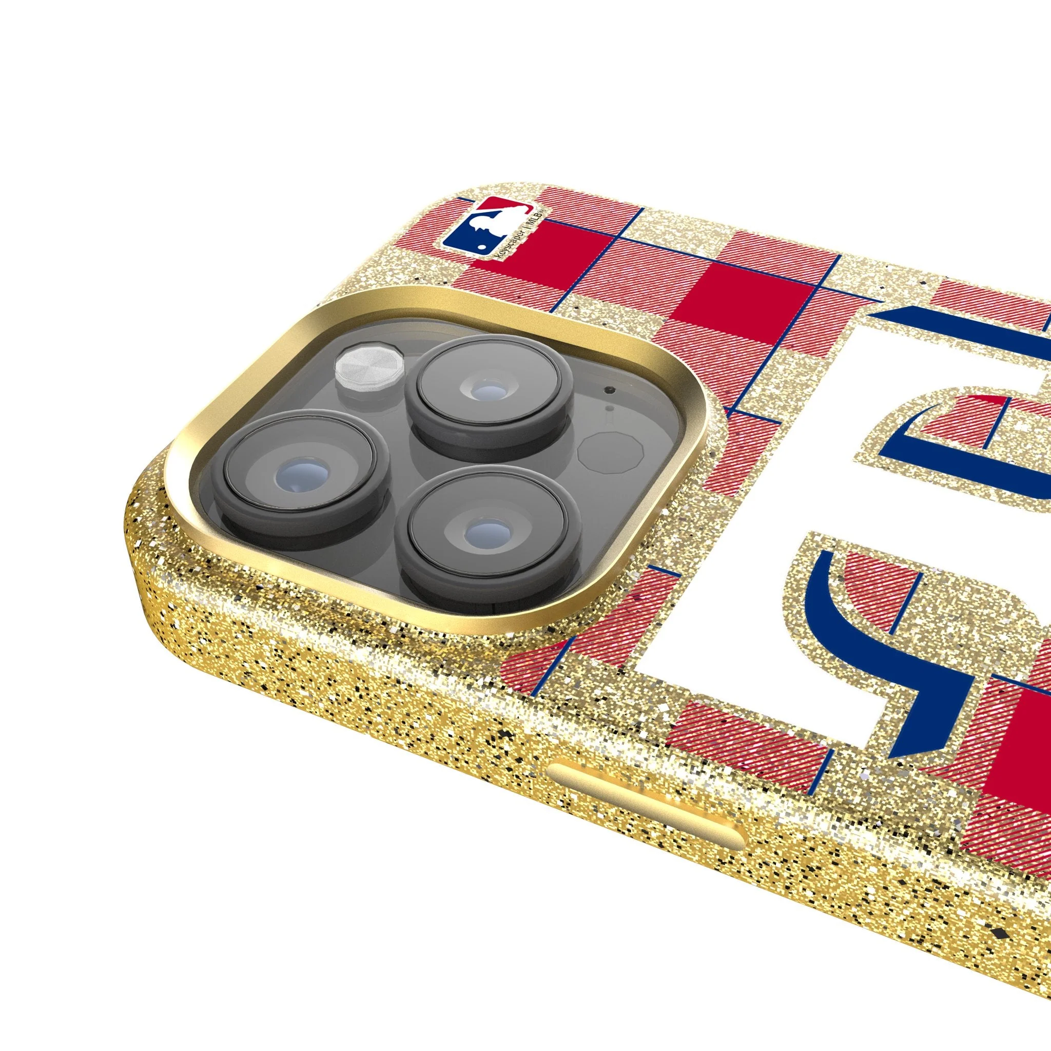 Texas Rangers Plaid Bling Phone Case - Image 4