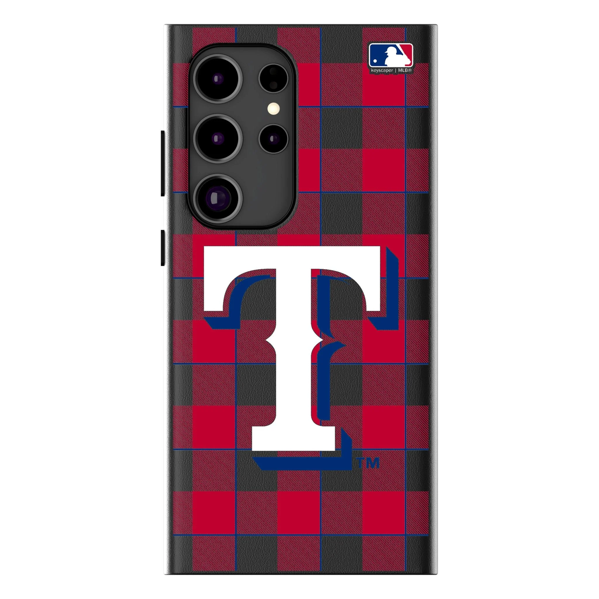Texas Rangers Plaid MagSafe Compatible Phone Case for Samsung Galaxy
