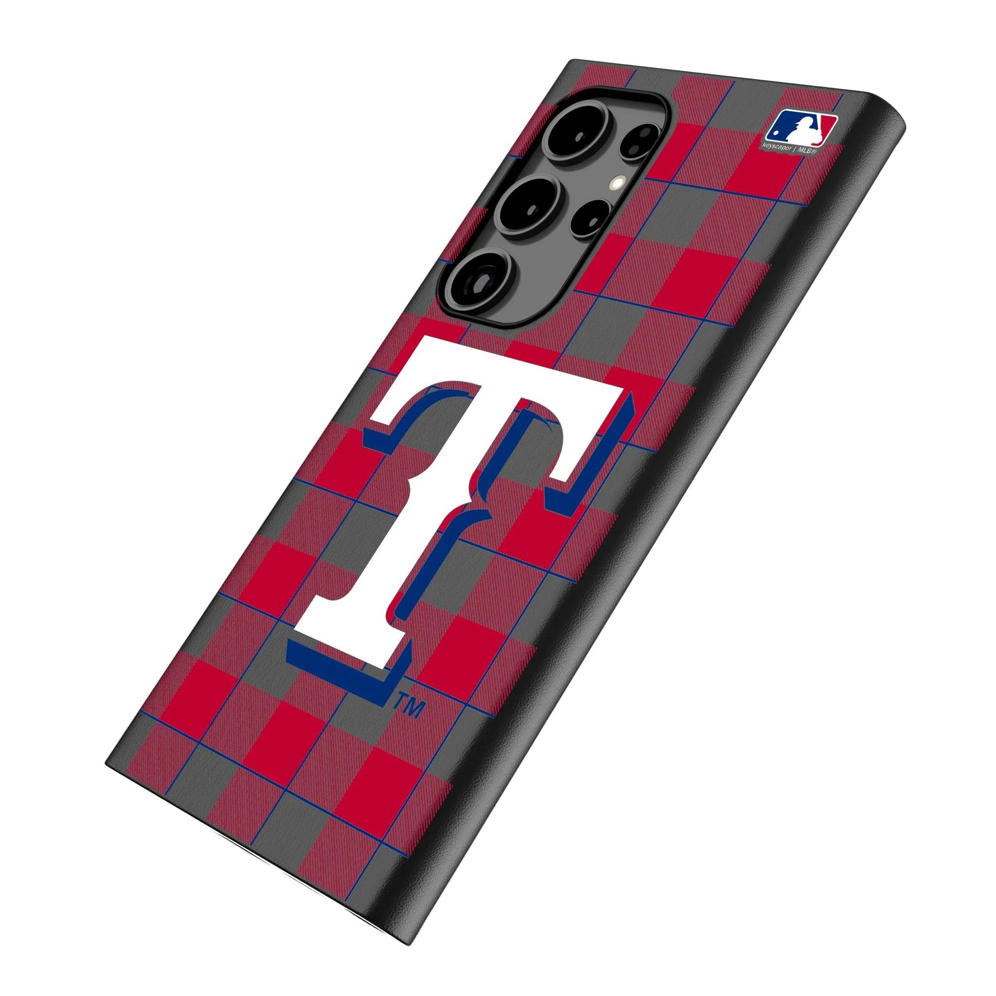 Texas Rangers Plaid MagSafe Compatible Phone Case for Samsung Galaxy - Image 2