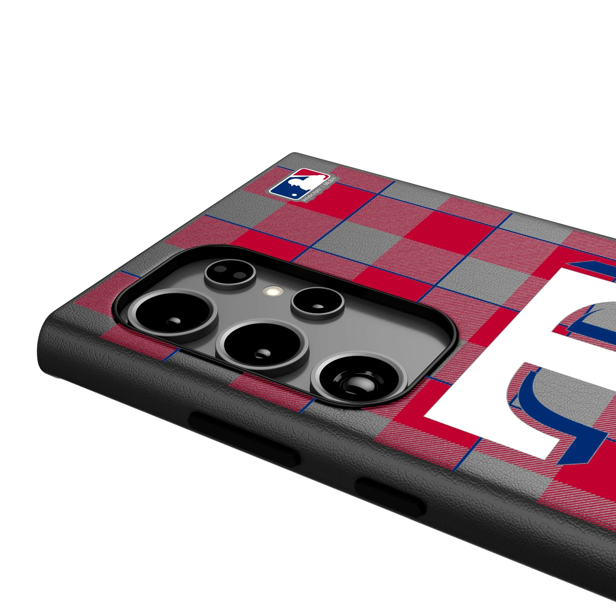 Texas Rangers Plaid MagSafe Compatible Phone Case for Samsung Galaxy - Image 4