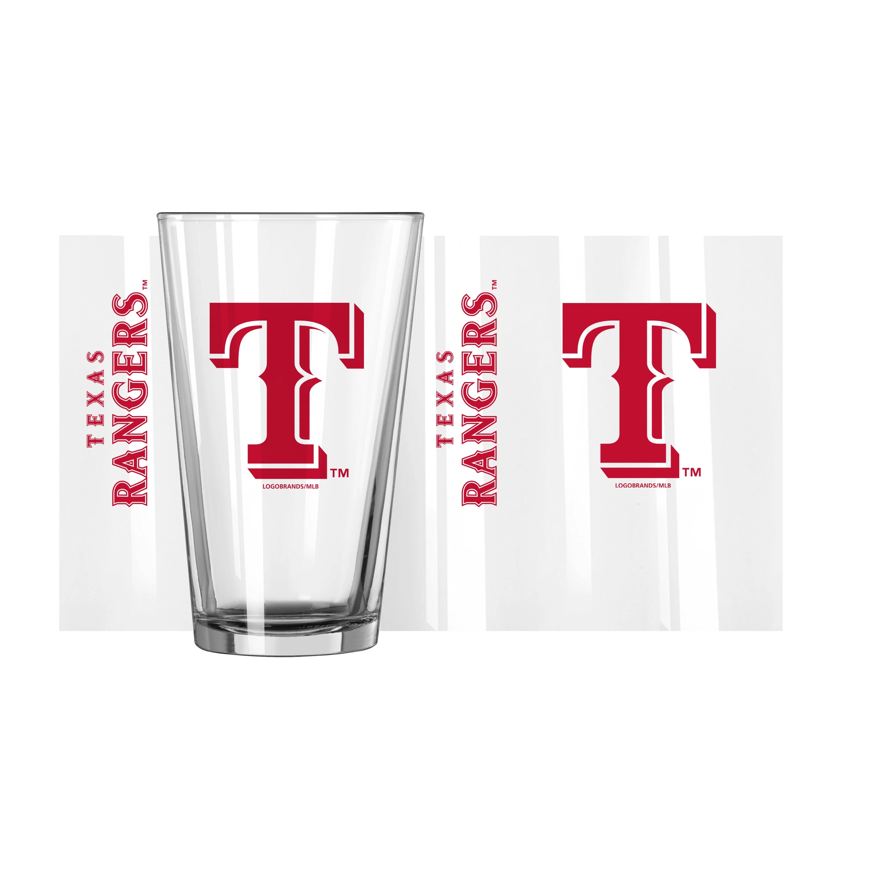 Texas Rangers Red 16oz Gameday Pint Glass - Image 2