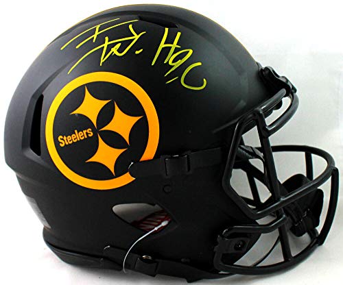 The Jersey Source Autographs TJ Watt Autographed Pittsburgh Steelers F/S Eclipse Speed Authentic Helmet - Beckett W Auth Yellow - Image 2