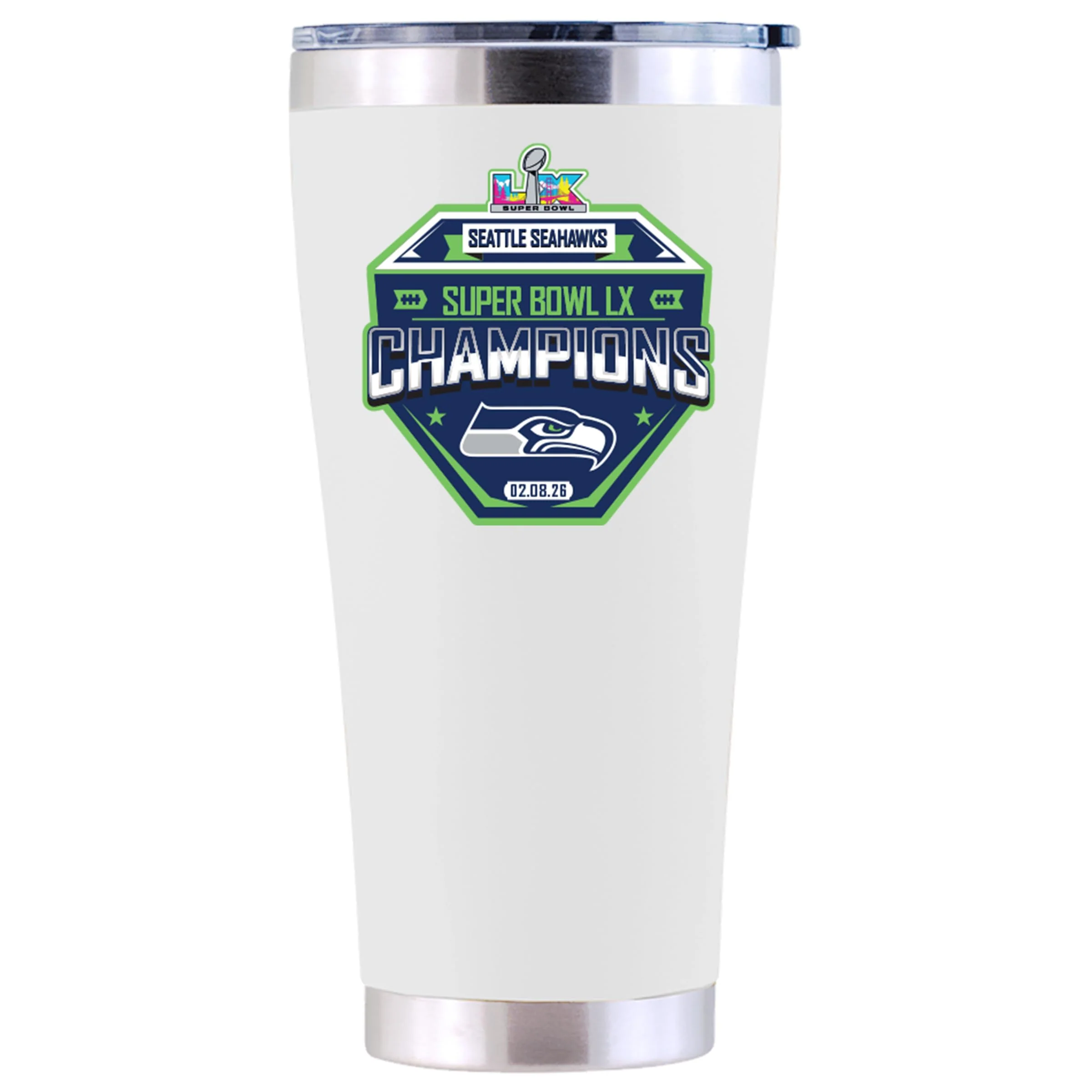 The Memory Company Officially Licensed NFL Seattle Seahawks 2026 Super Bowl LX Champions 30oz Insulated Stainless Steel Travel Mug Tumbler, Indiana University Bloomington